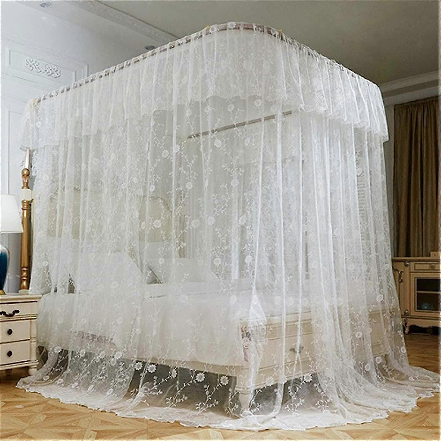 Railway bed curtain mosquito net tent Square net curtain Hanging bed canopy net Mosquito net, B, 1.5 * 2.0m A 1.8*2.2m