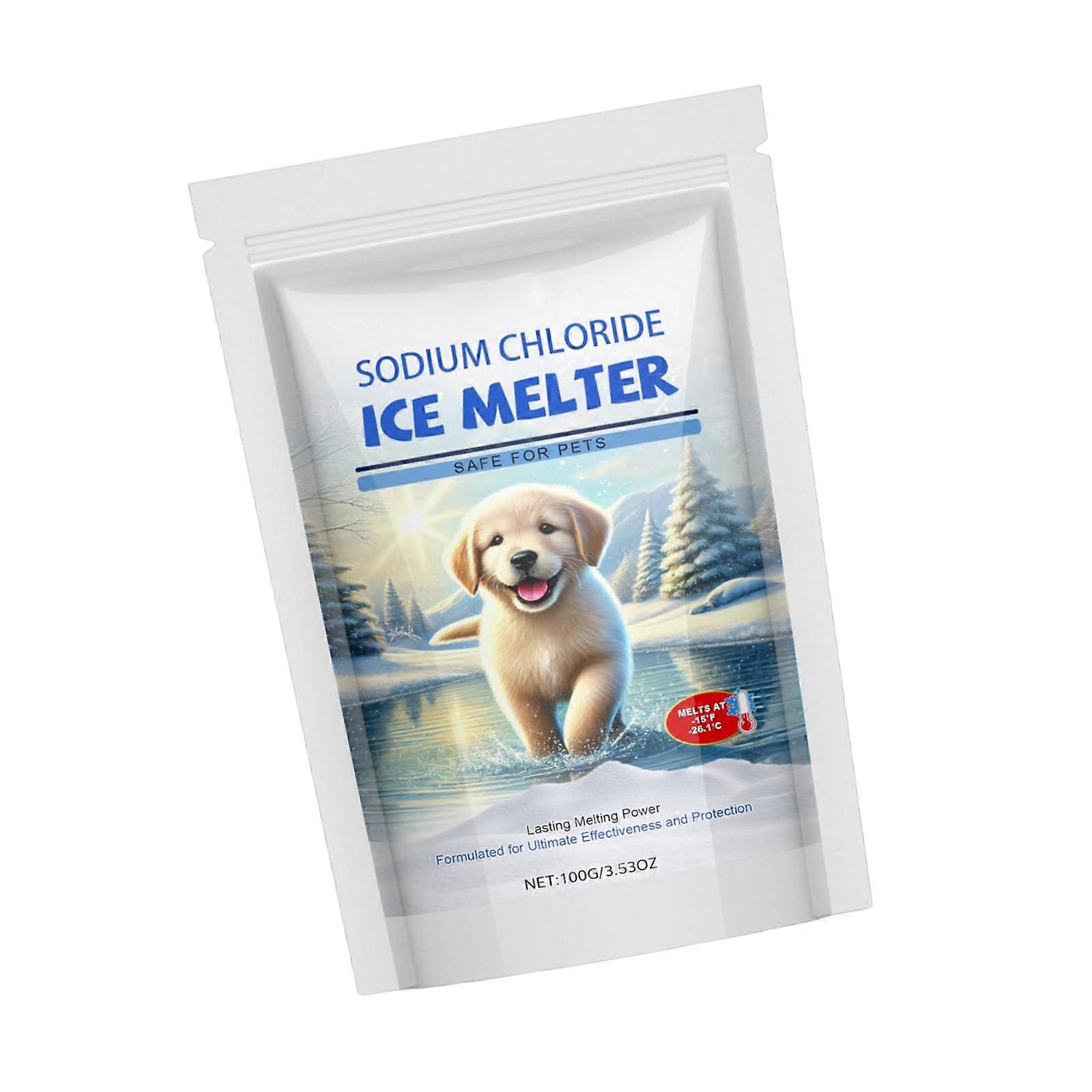 Pet snowmelt agent, 100g, travel bottle, ice and snow melting device, fastacting, safe and efficient.