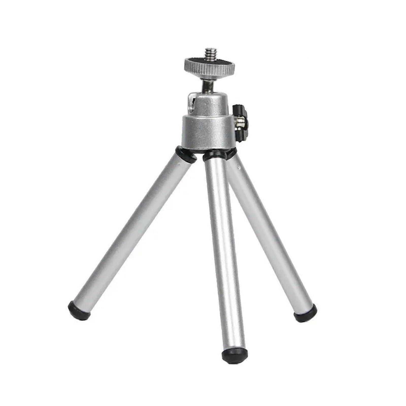 Flexible Mini Tripod with 2 Sections for Projector Camera Desktop (Silver)