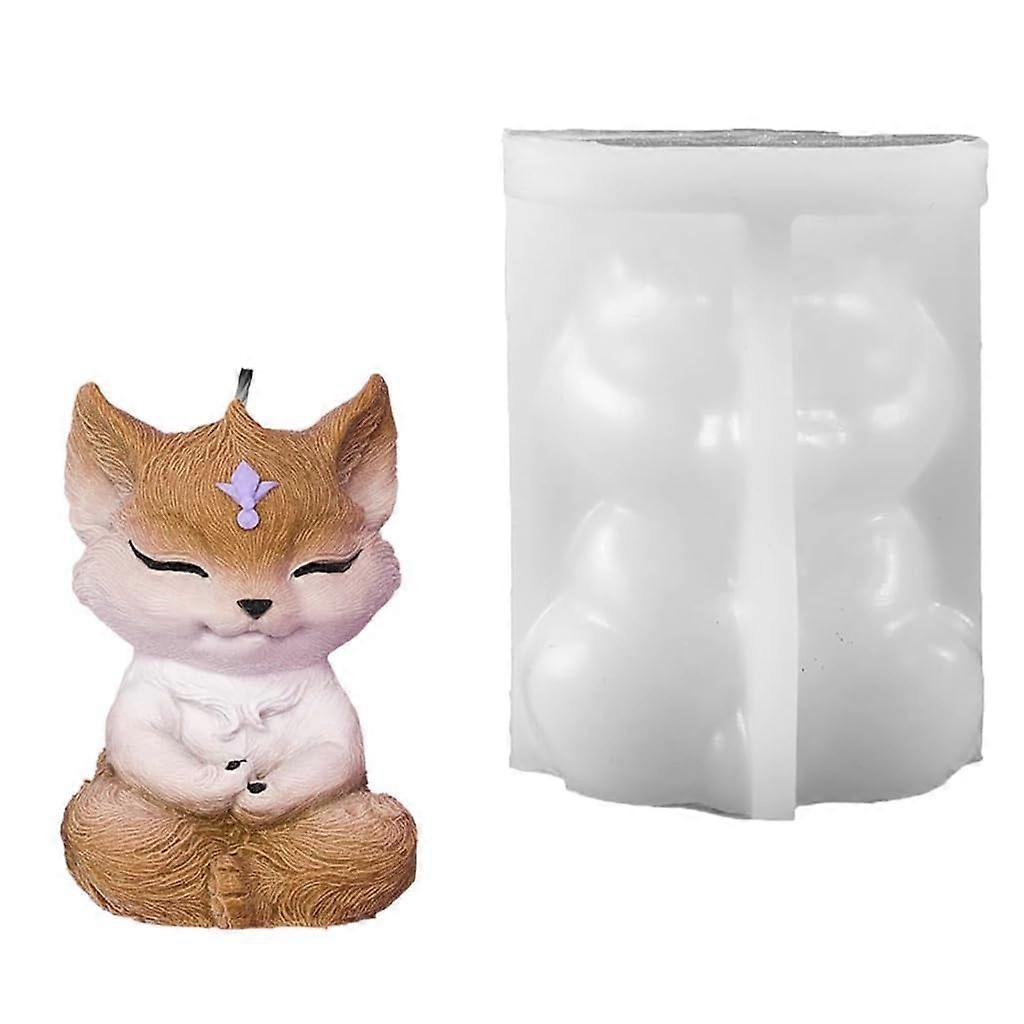 Scented Candle Making Molds Fox-Shaped Silicone Mold For Candles And Soaps, Artistic Fox Design, Non-Stick