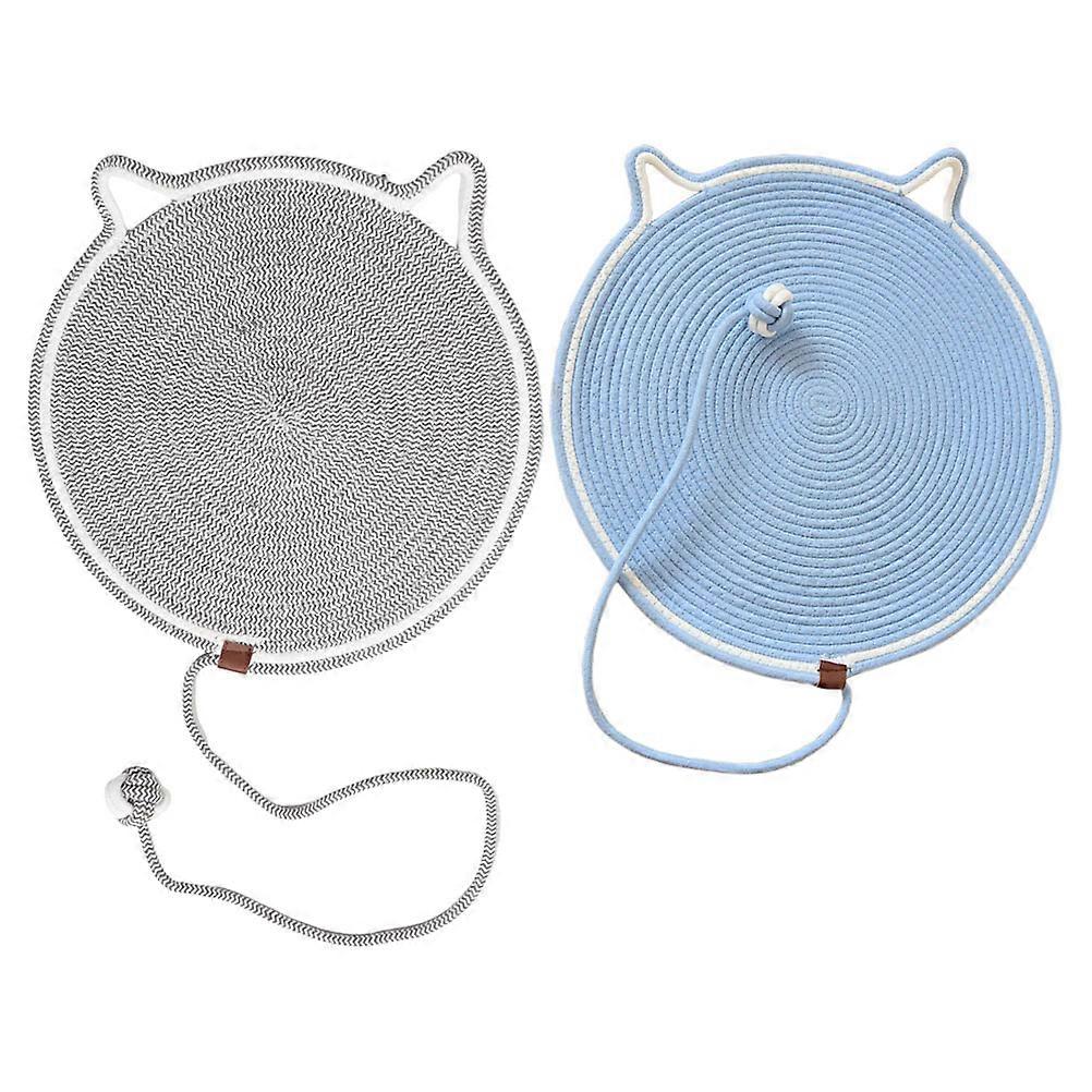 Cat Toys Scratching Mat For Indoor Use Floral Grey Color Small Size Antislip 2Pcs