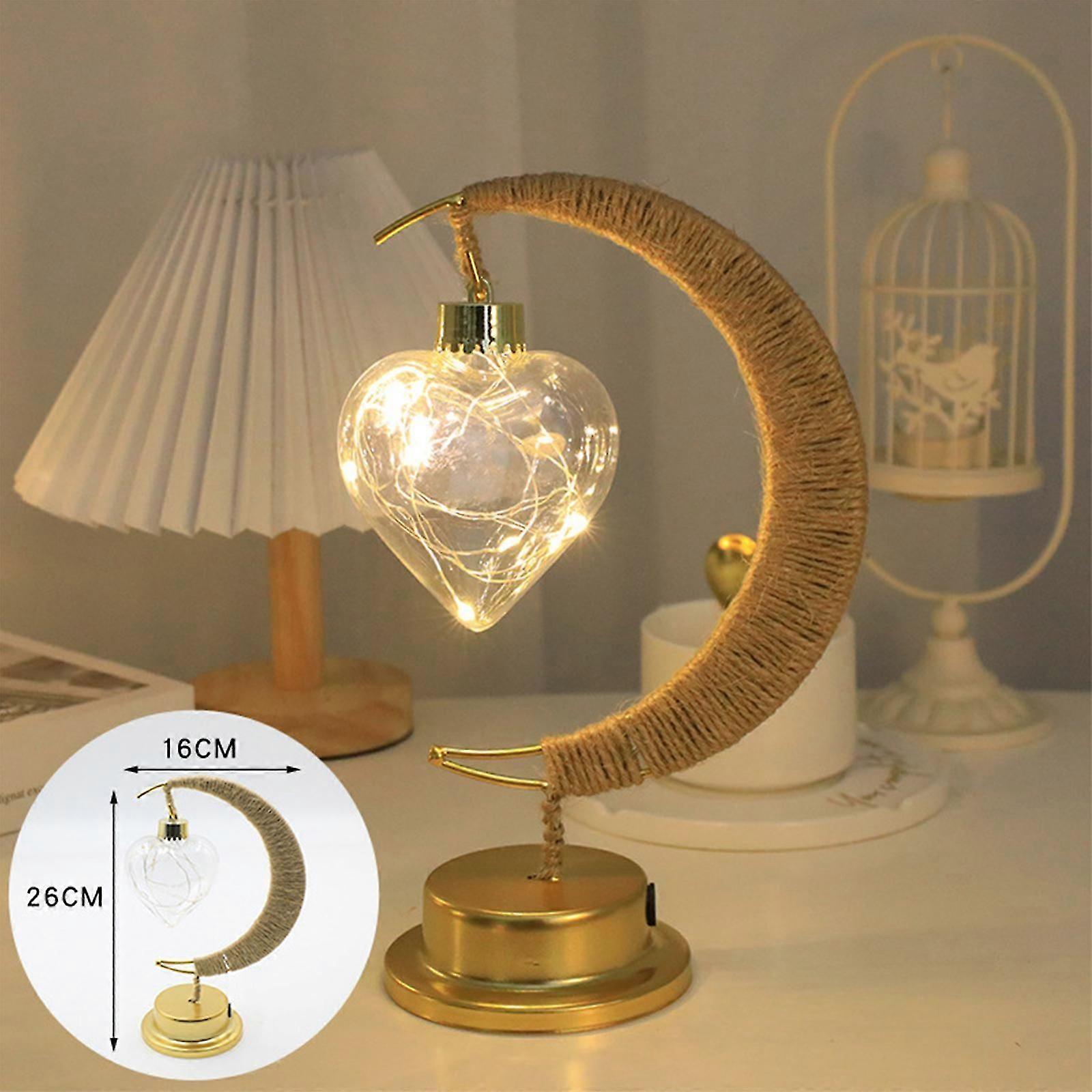 Lampe lunaire de l’Aïd al-Fitr, lumière de lune alimentée par USB / batterie, veilleuse de décorations du Ramadan