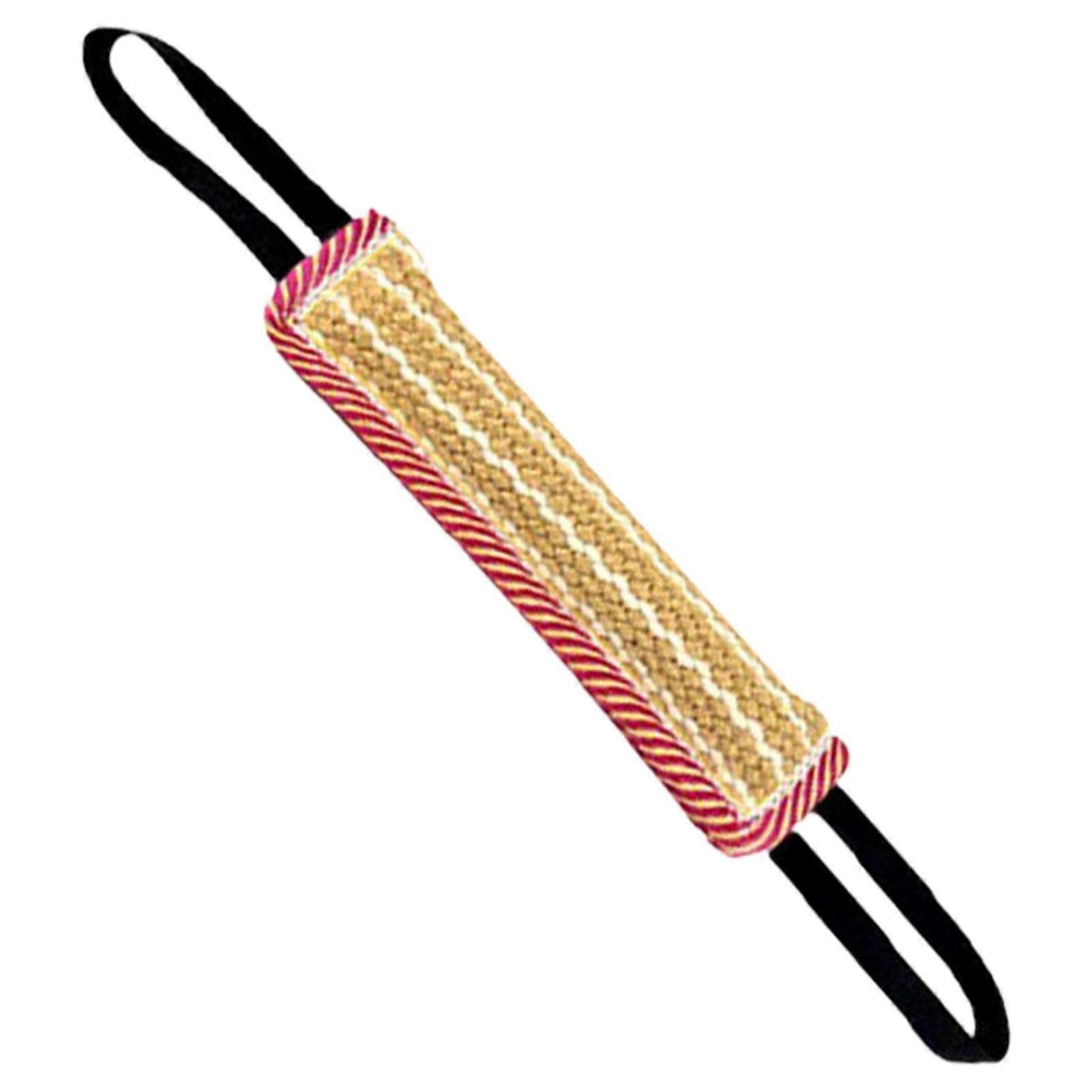 Durable Dog Training Tug Toy with 2 Handles Heavy Duty Jute Bite Pad for Medium to Large Dogs, for Tug of War