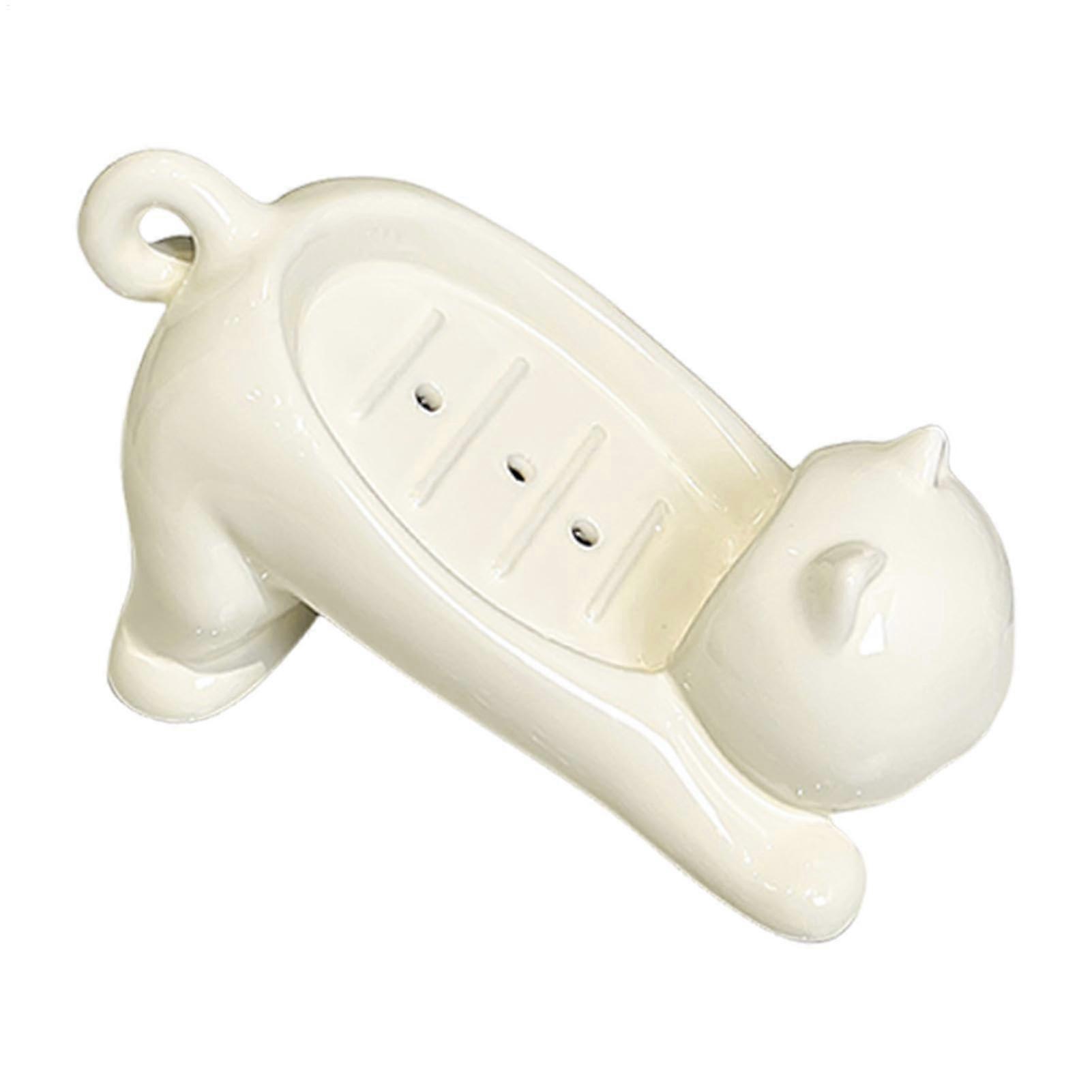 Cat Soap - Ceramic Portable Soap for Cats, Stylish Soap Holder with Box for Shower and Kitchen Use