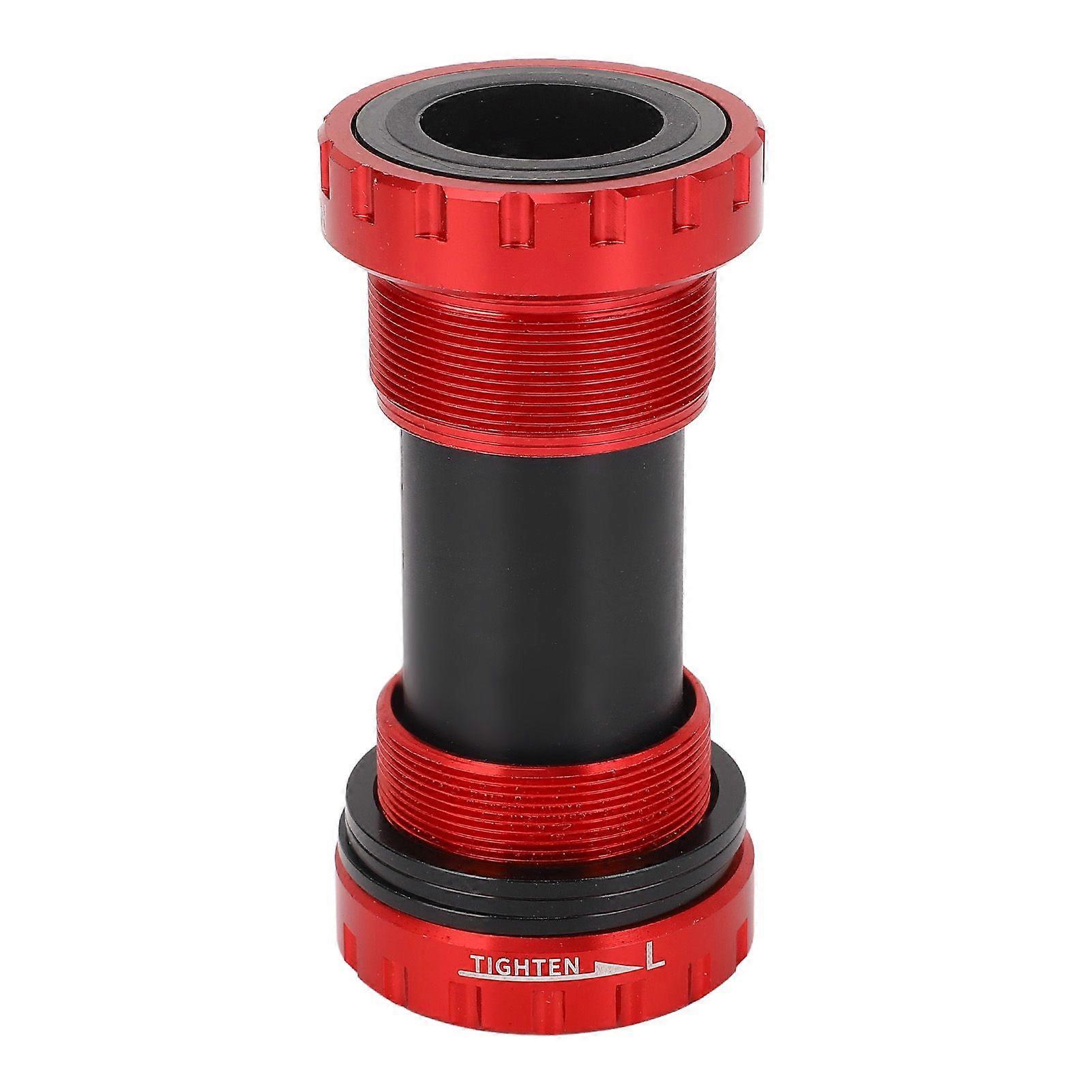 Bottom Bracket 110mm Screw in Threaded Aluminum Alloy Bottom Bracket Replacement RedYMQX)