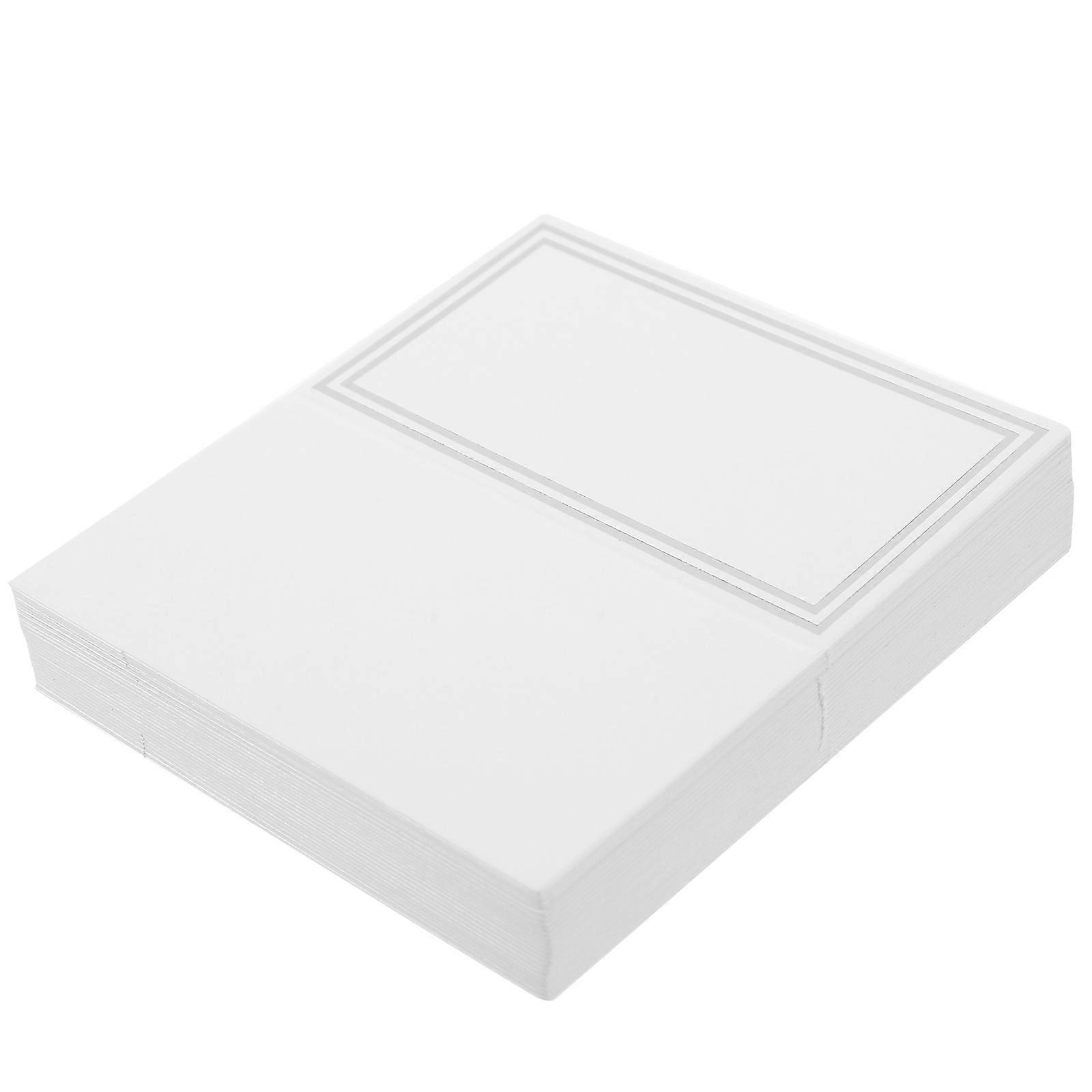 Table Seat Card Rectangular Name Display Special Occasions White 9.00X5.00X5.00CM 50Pcs