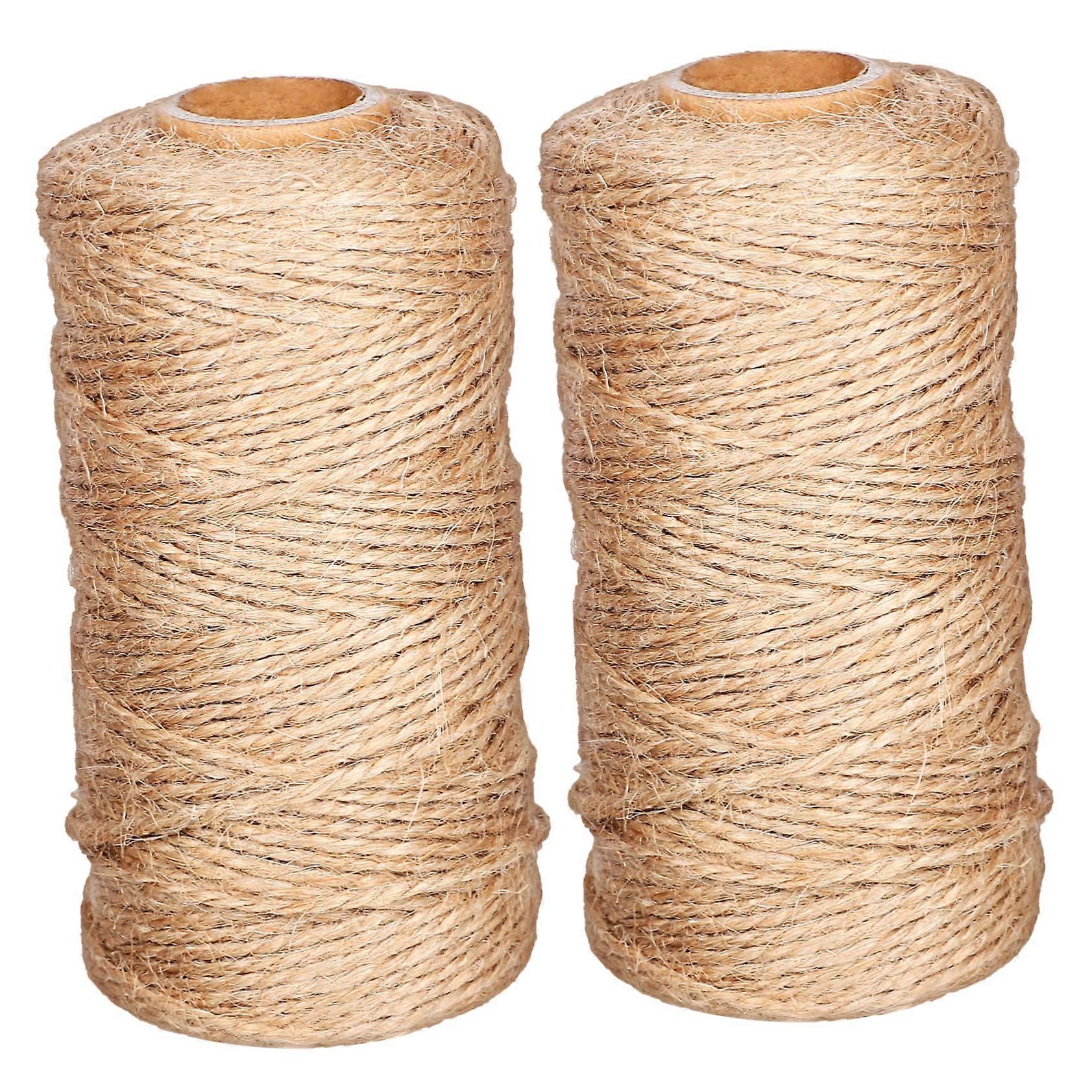 2 Rolls Braided Linen Cord for DIY Arts and Crafts and Decoration, Versatile for Garden and Projects