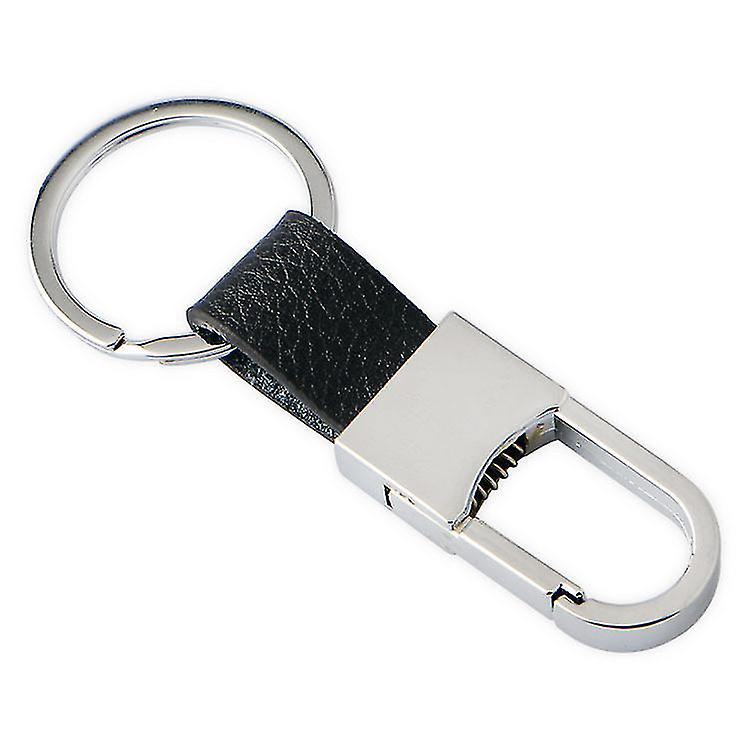Men's Leather Metal Keychain