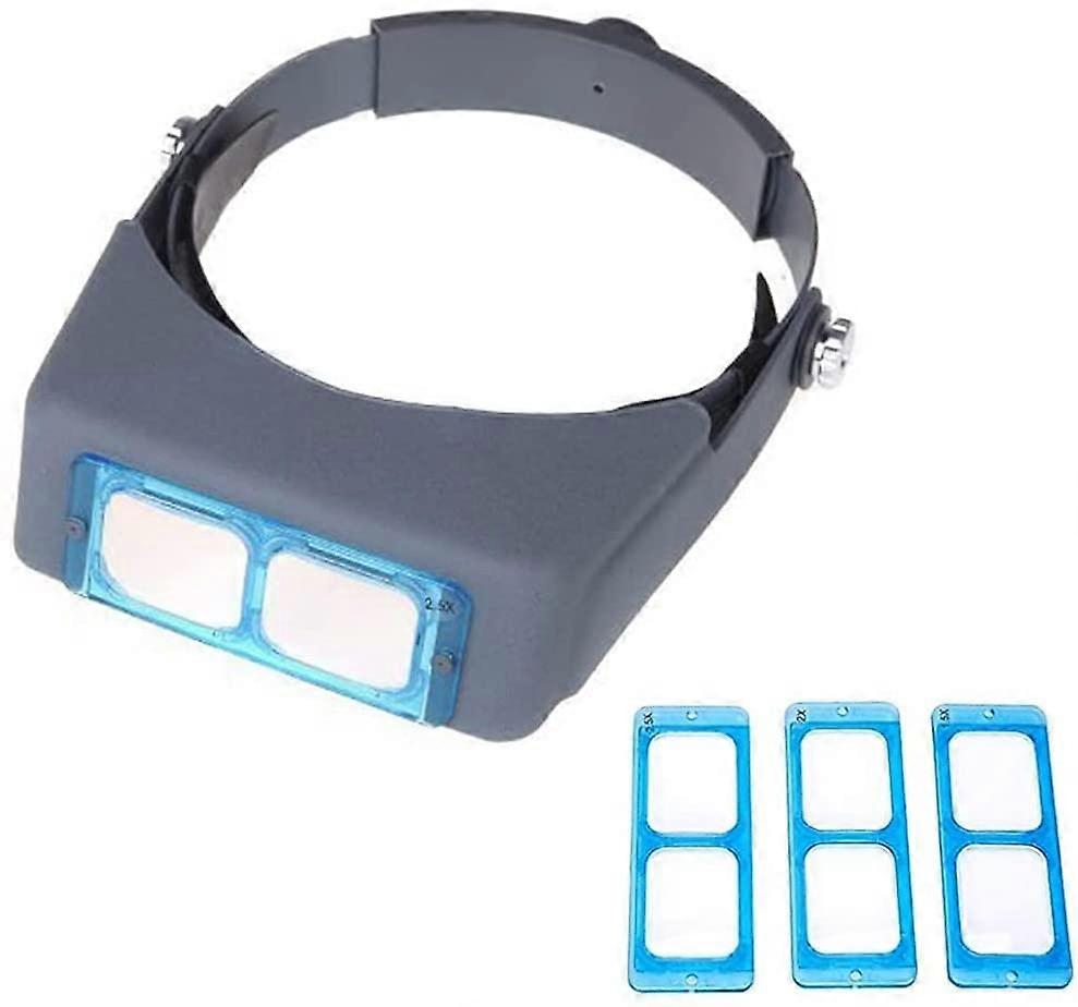 Head Mounted Binocular Magnifier 1.5X 2X 2.5X 3.5X with 4 Lenses