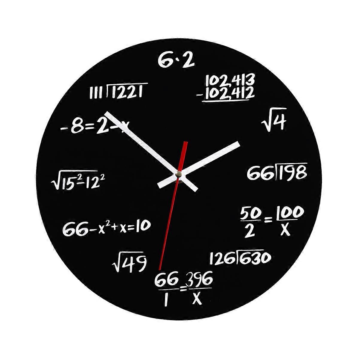 Creative Wall Clock Mathematics Theme Ideal for Educational Spaces Home Offices 1Set