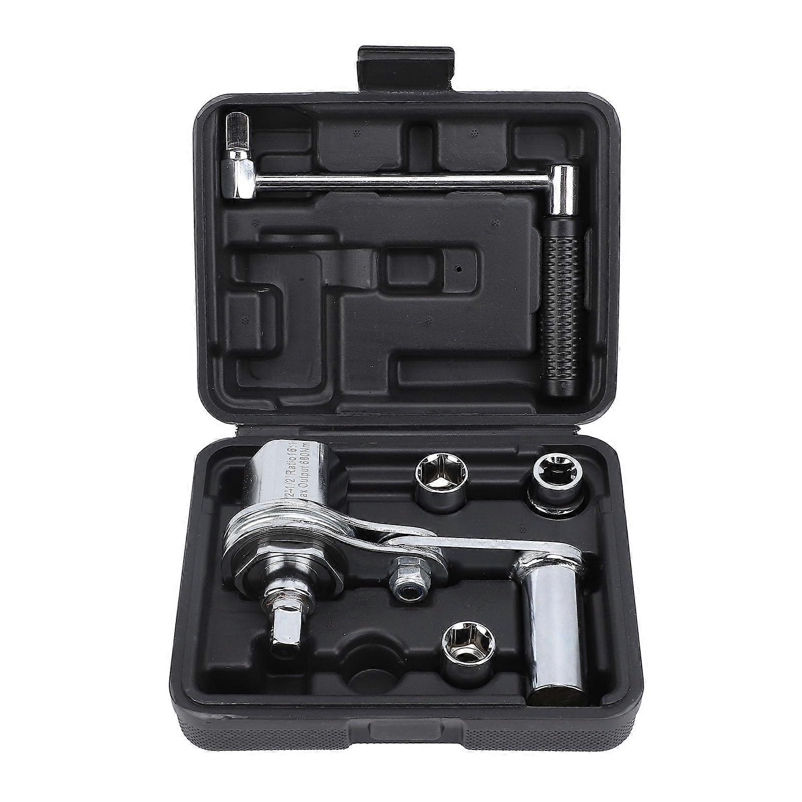 1/2 Inch Torque Multiplier Wrench, 3200N.M 1:16 Performance Wheel Nut Remover with 17 mm 19 mm 21 mm Sockets, Suitable for Most Car Tyre Nuts
