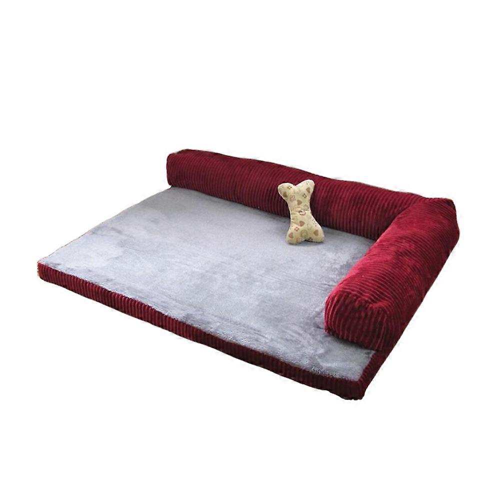 Pet Bed For Cats Dogs Dog Bed For Sofa Red Rectangular Durable 1Pack