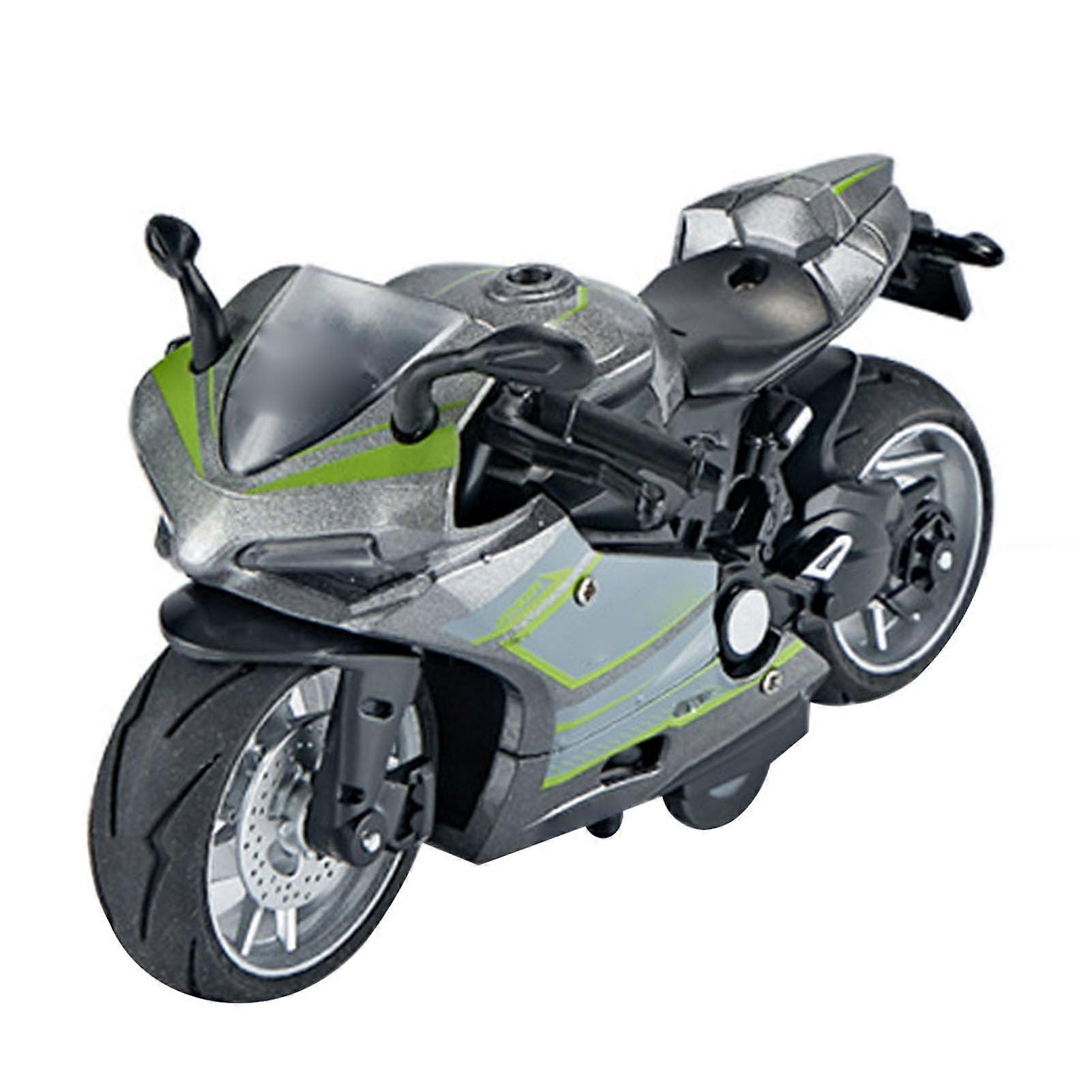 1:14 Scale Alloy Plastic Toy Motorcycle Model with Pull Back, Sound, Light Features, Die-Cast Motorcycle Replica