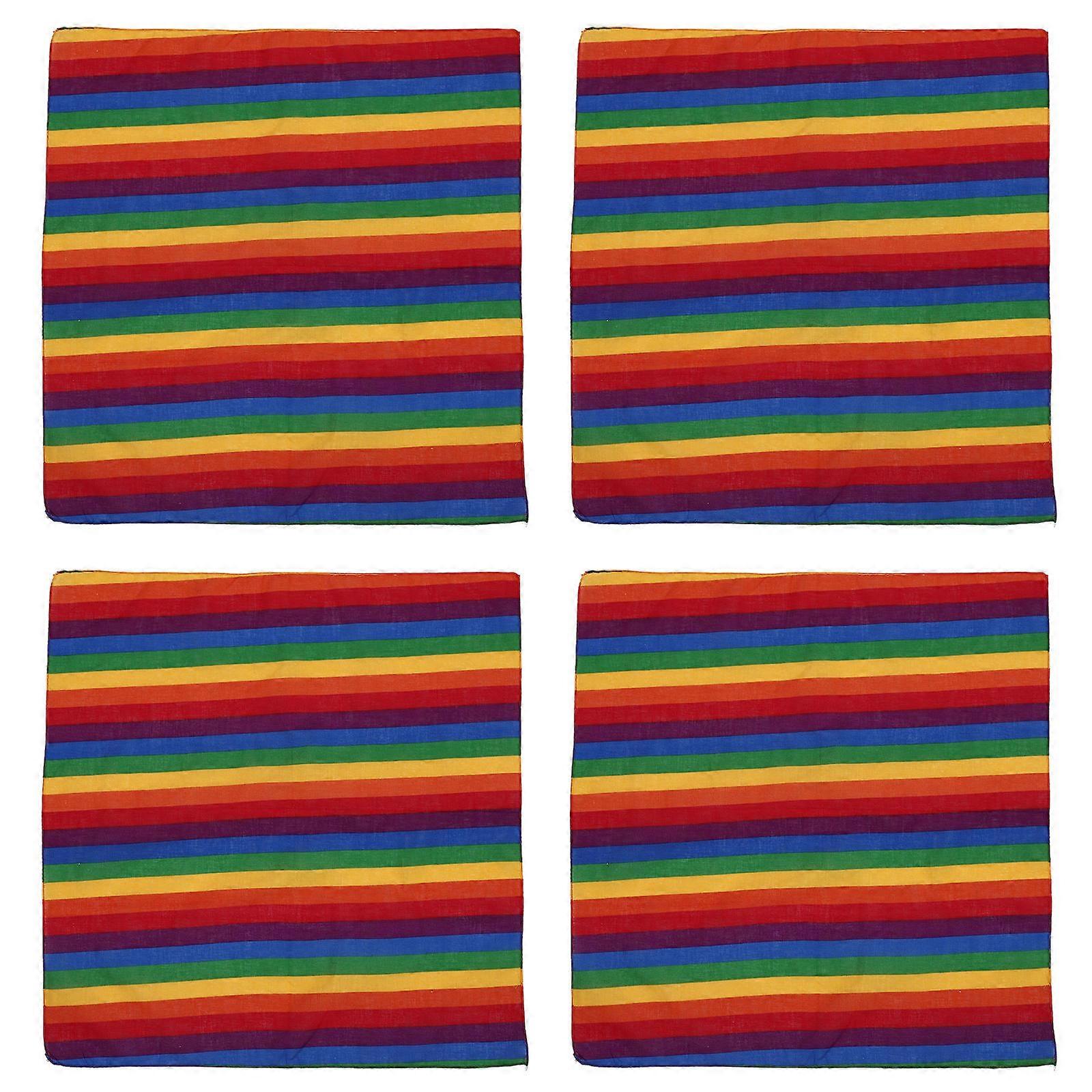 Elastic Yoga Headband with Absorbent Fabric for Sport Assorted Color Rainbow Design Fits All Heads