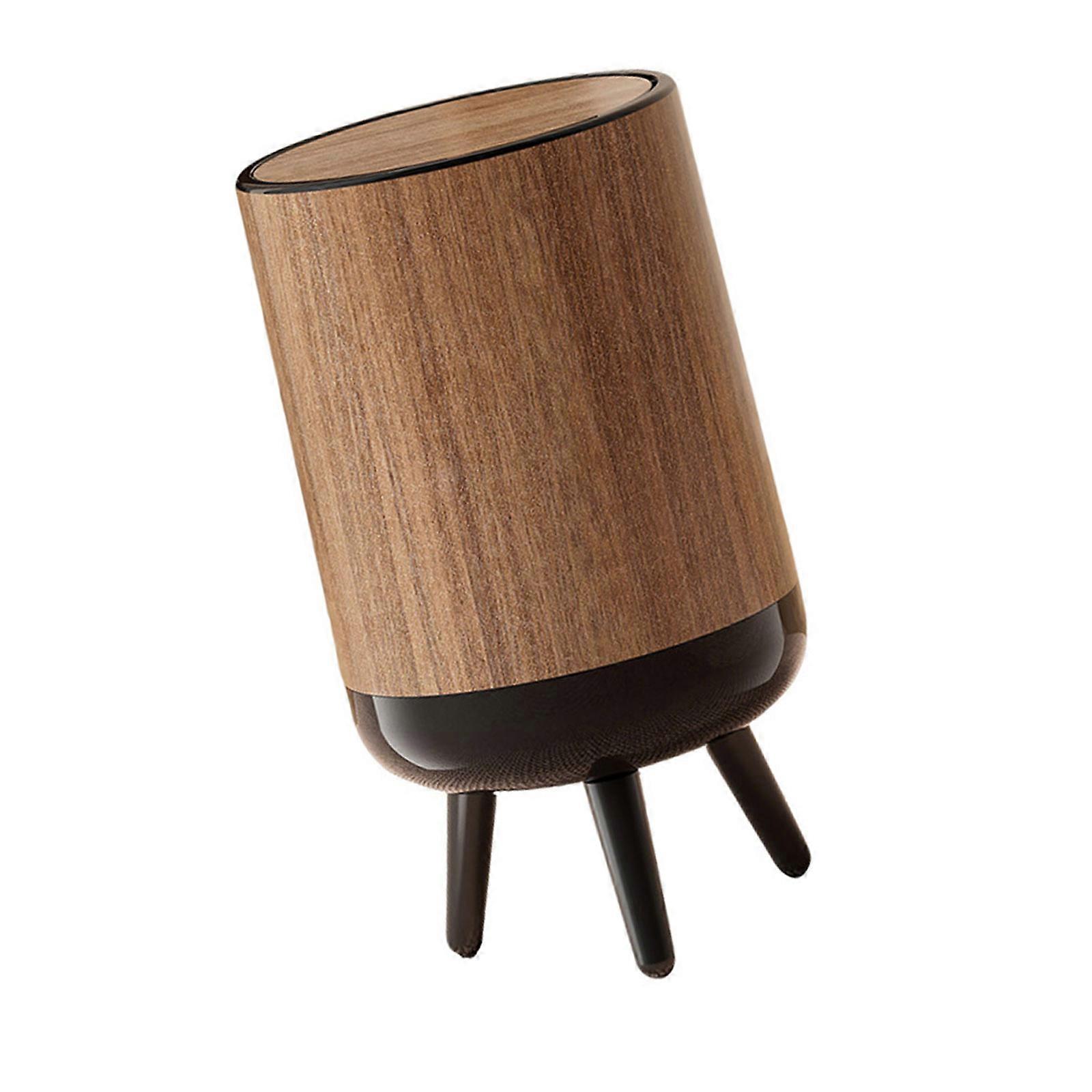 Tall Kitchen Trash Can Plastic Wood Grains Garbage Bin Comfortable Height Reduces Back Strain Home Office Essential Multicolor