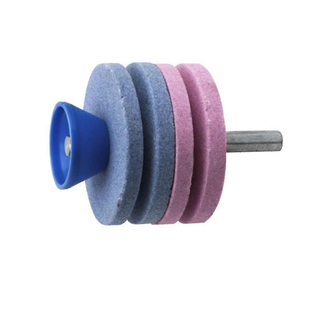 Lawn Mower Sharpener Hand Drill Attachment Rotary Loop Four Layer Sharpening Discs Garden Tool Sharpener