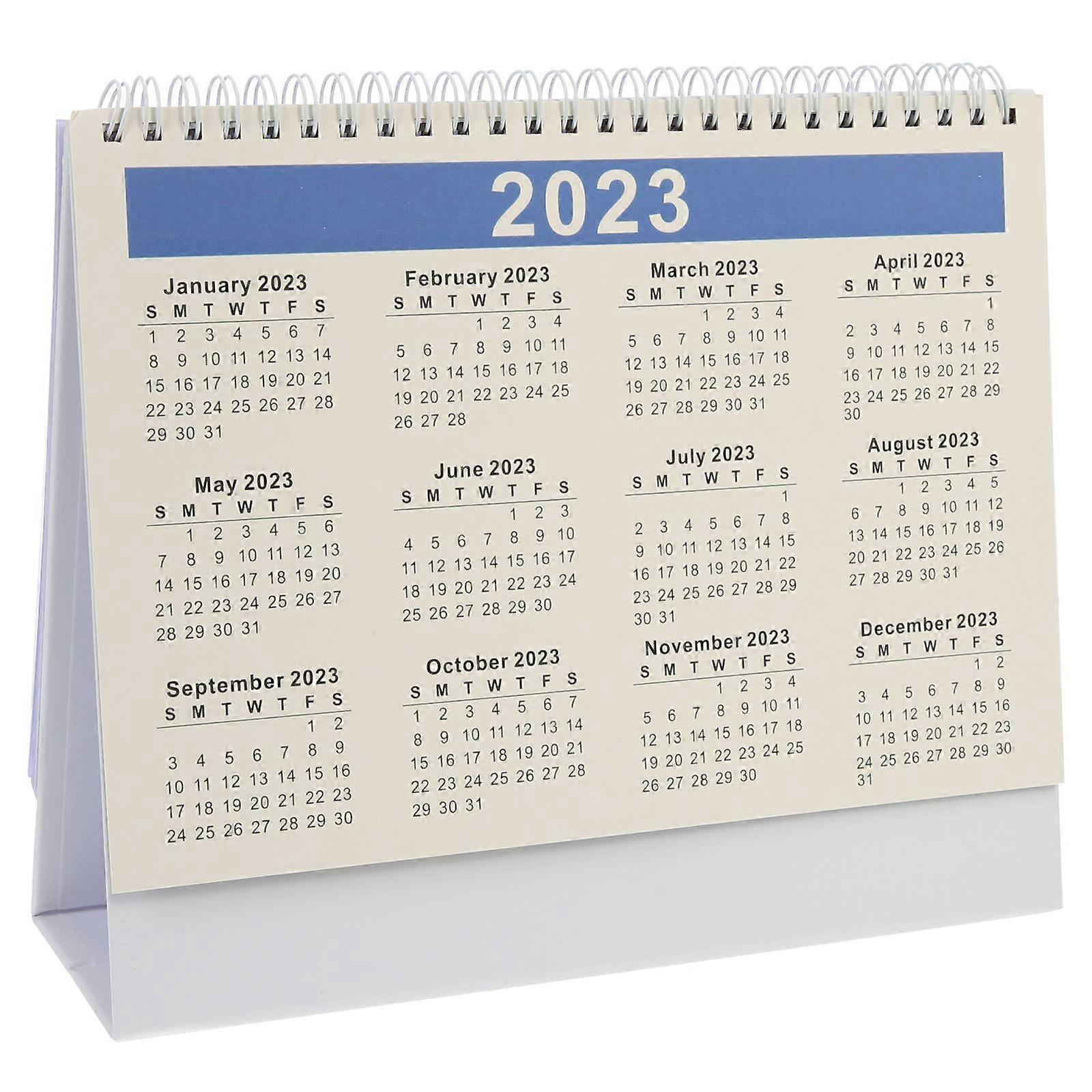 Creative Desk Calendar Planning Tool Rectangular Use 2023 Year Paper Material 1Set