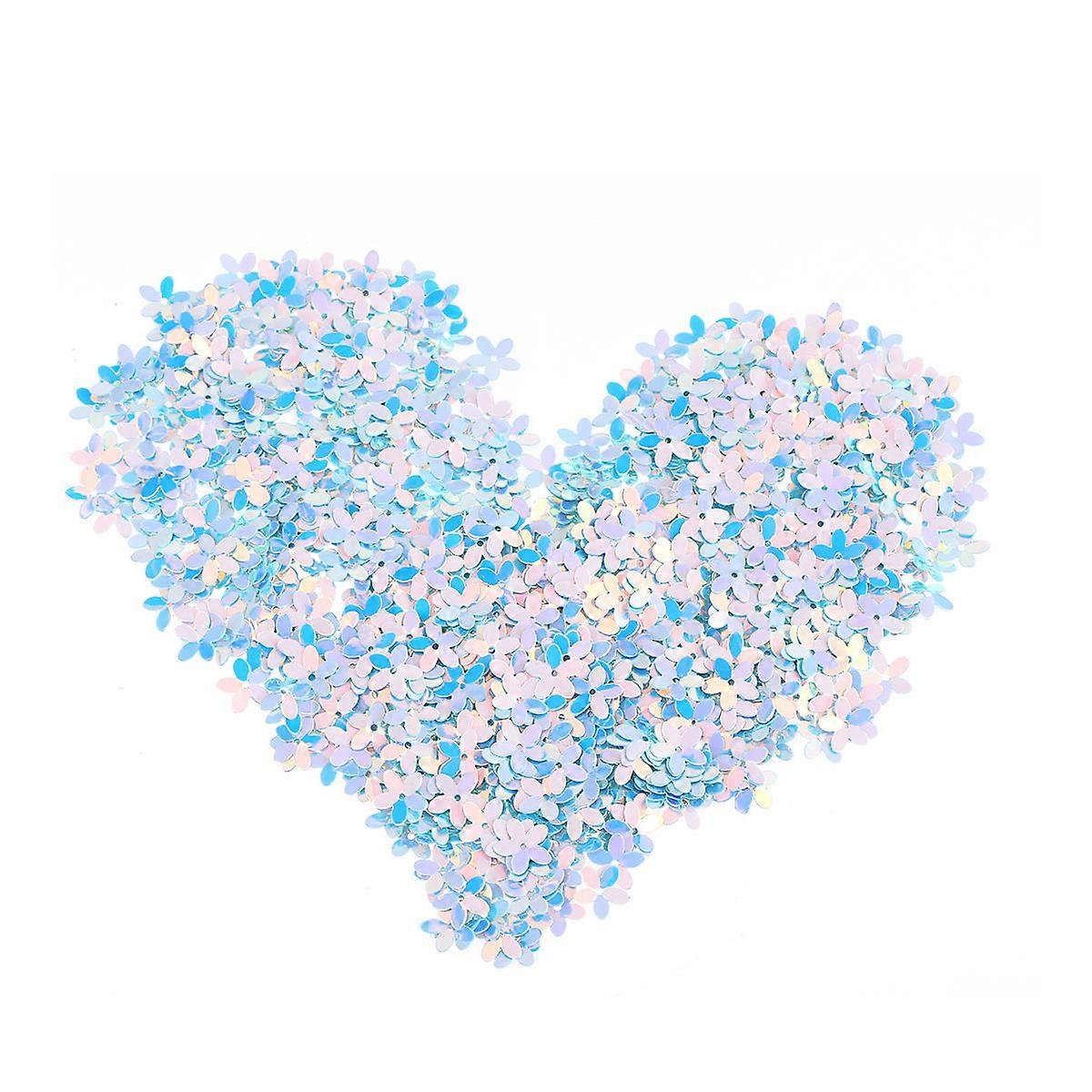 800 Bright Light Blue Five Petals Sequins Accessories for Hat Pants Coat Decoration 10MM