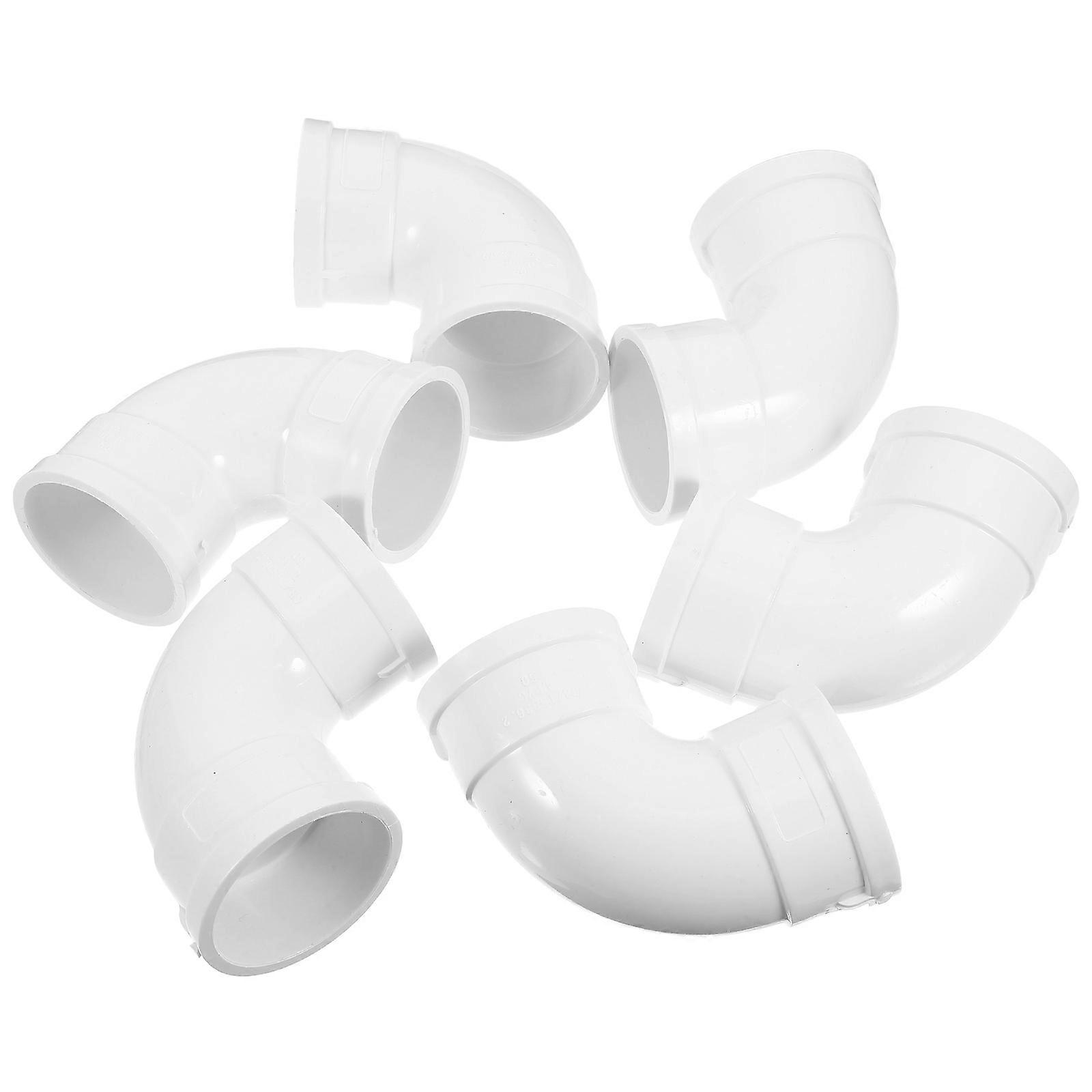 6PCS PVC Right Angle Elbow Fittings for Hose, Pipe, and Electrical Wiring Projects – Plastic Connectors for Plumbing and Electrical Use