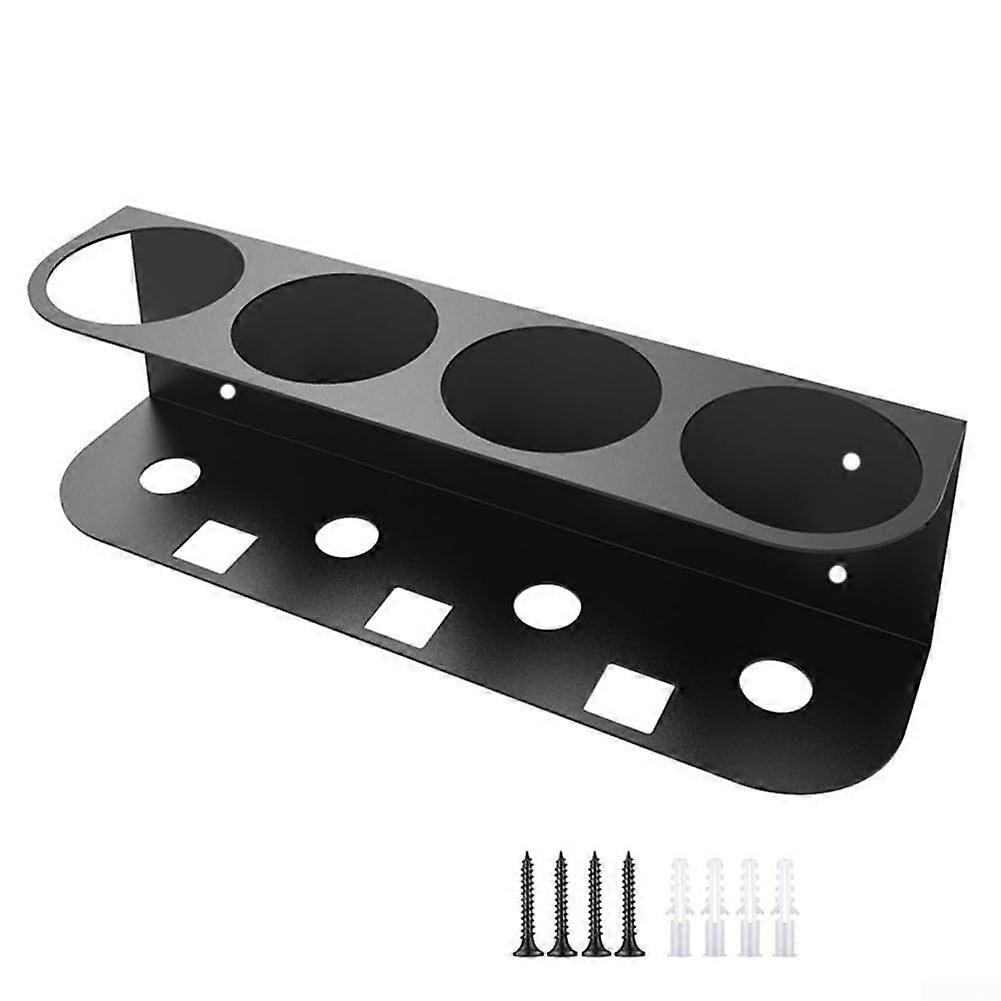 Wall Mounted Spray Bottle Storage Rack with Square Hole for Cleaning Workshop Tools (Three Square Holes)