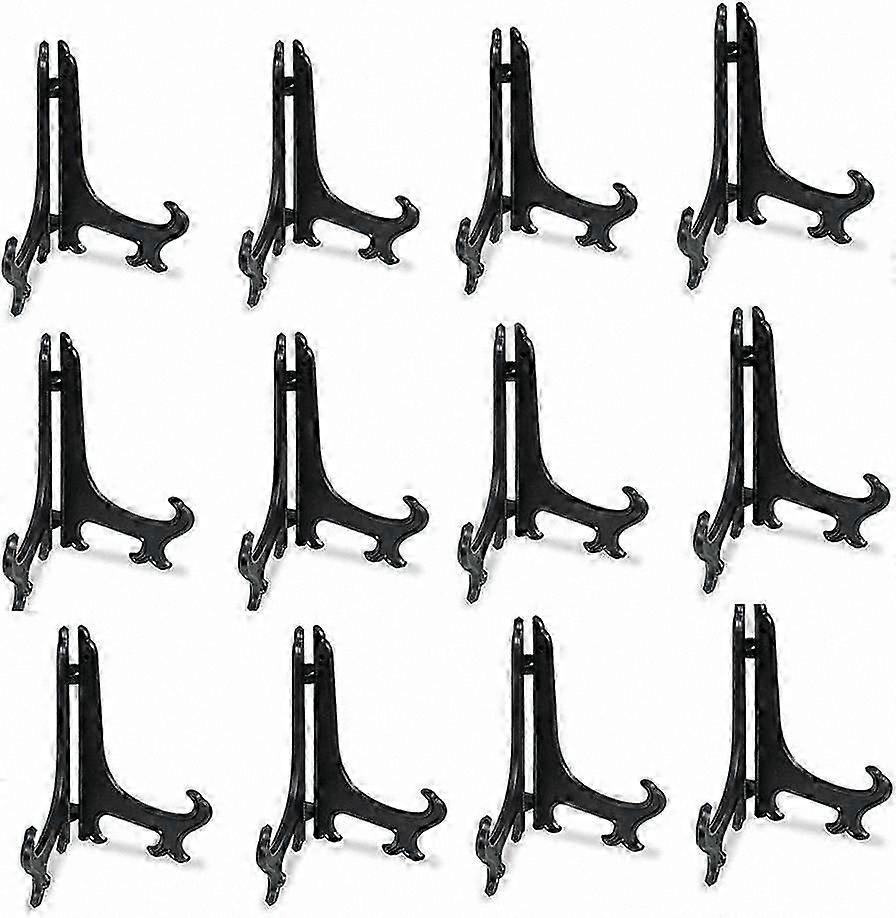 6-inch Black Stand Holders, 12-Pack, Durable and Stable Display Solution