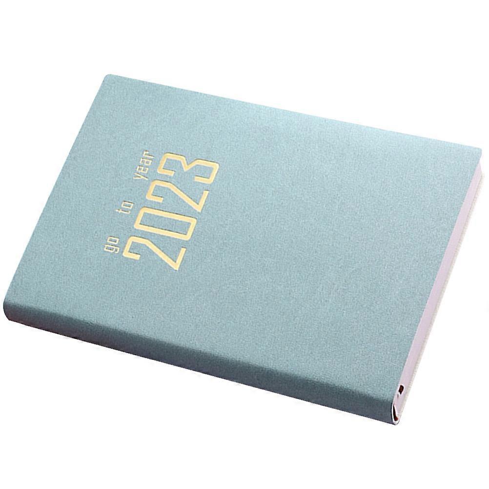 Blue Woodfree Uncoated Paper notebook for Office Use with Delicate Inner Page Design and Index 2023 Schedule Planner