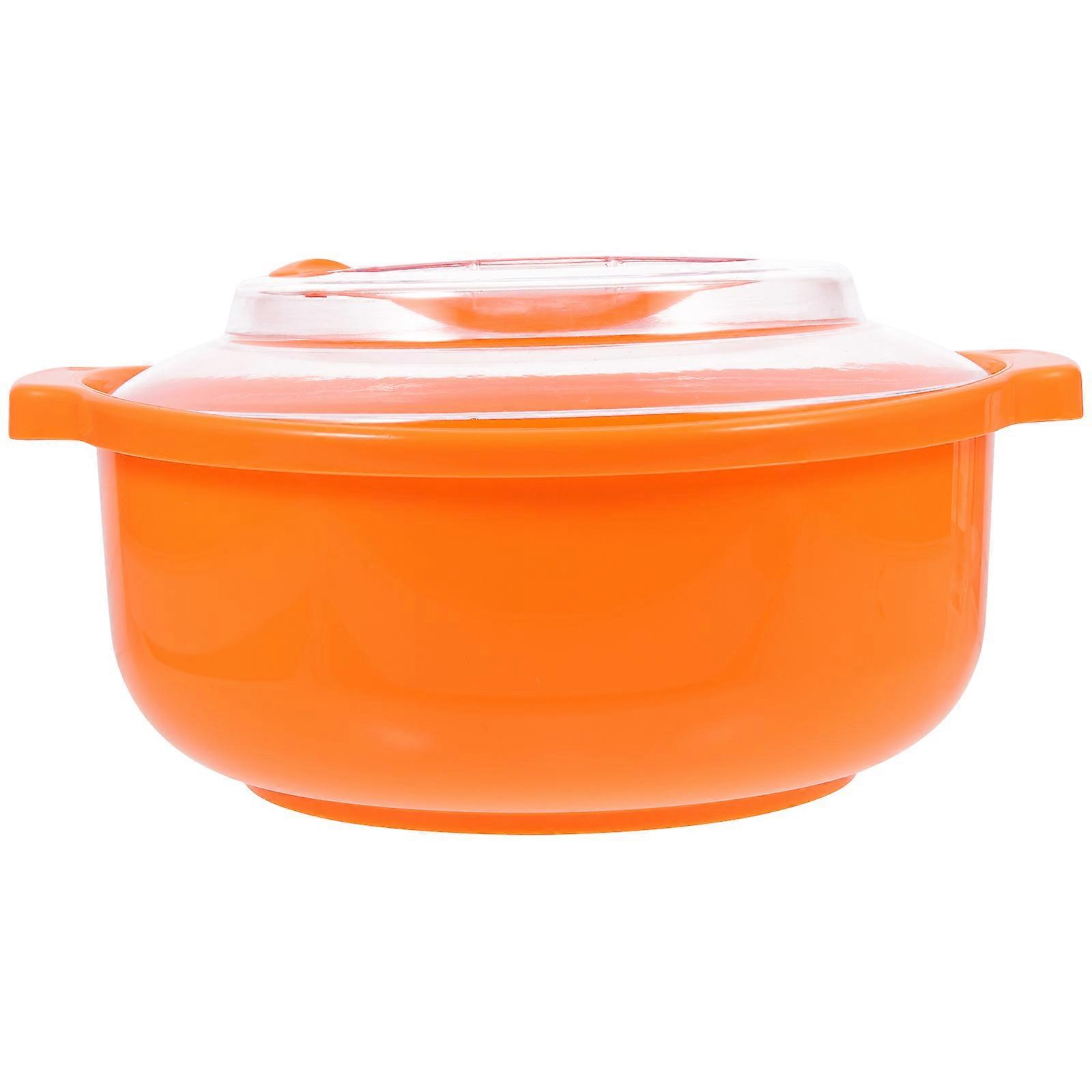 Food Storage Containers for Ramen Noodles Premium PP Material Non Slip Bottom and Steam Vent 9.63X8.65X3.54in 1Pack