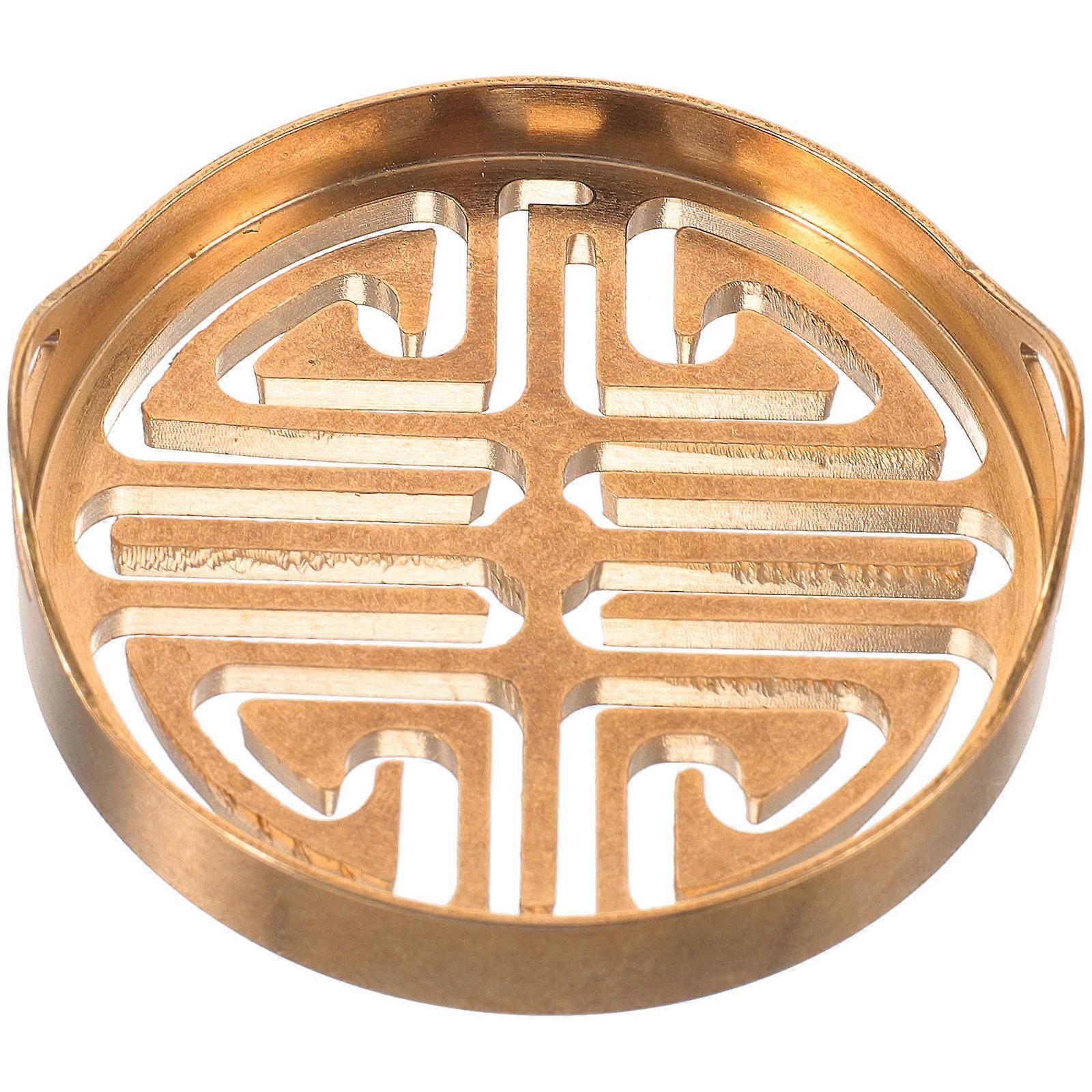 Copper Golden Incense Ash Press Seal Mold Tool for DIY with Ergonomic Handles and Smooth Surface 1