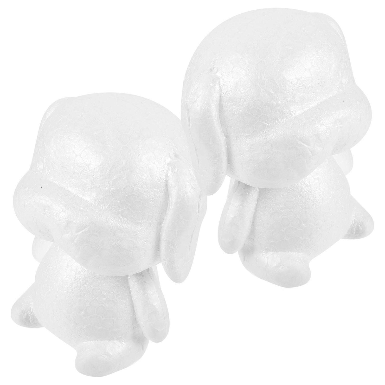 Puppy Shaped Modeling Foam for DIY Crafts White Great for Arts and Crafts 2pcs