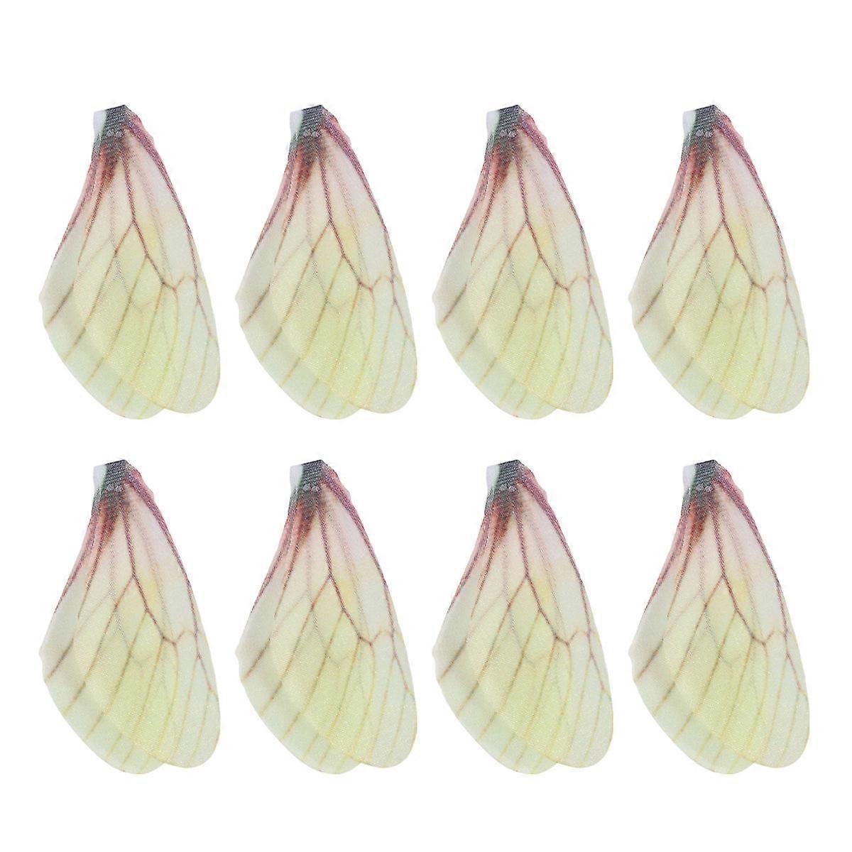 Dragonfly Wing Crafts Yellow Chiffon Decorations For Gifts Friends 20Set