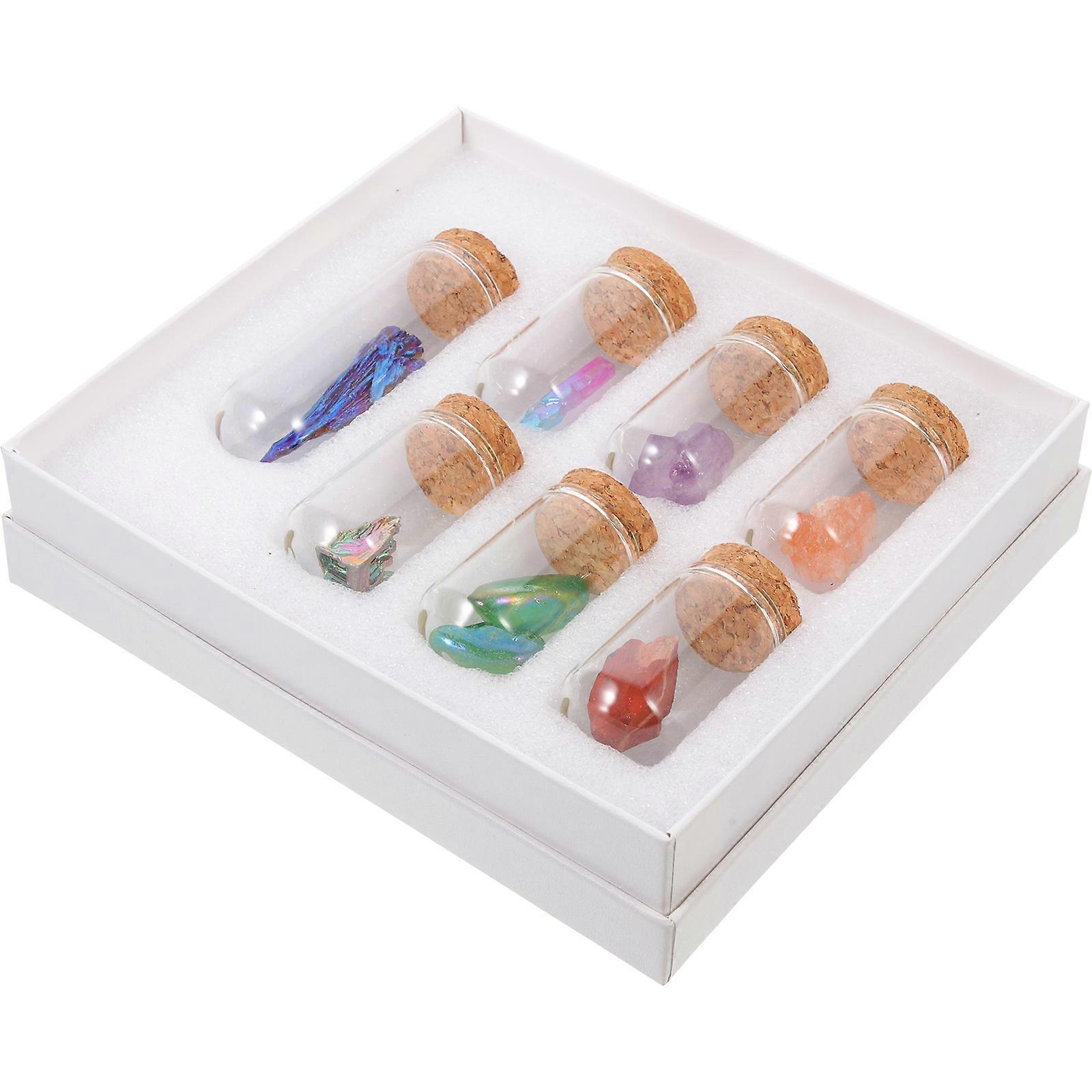 Irregular Natural Stone Collection Teaching Samples For Geography Learning Assorted Color 7Pcs