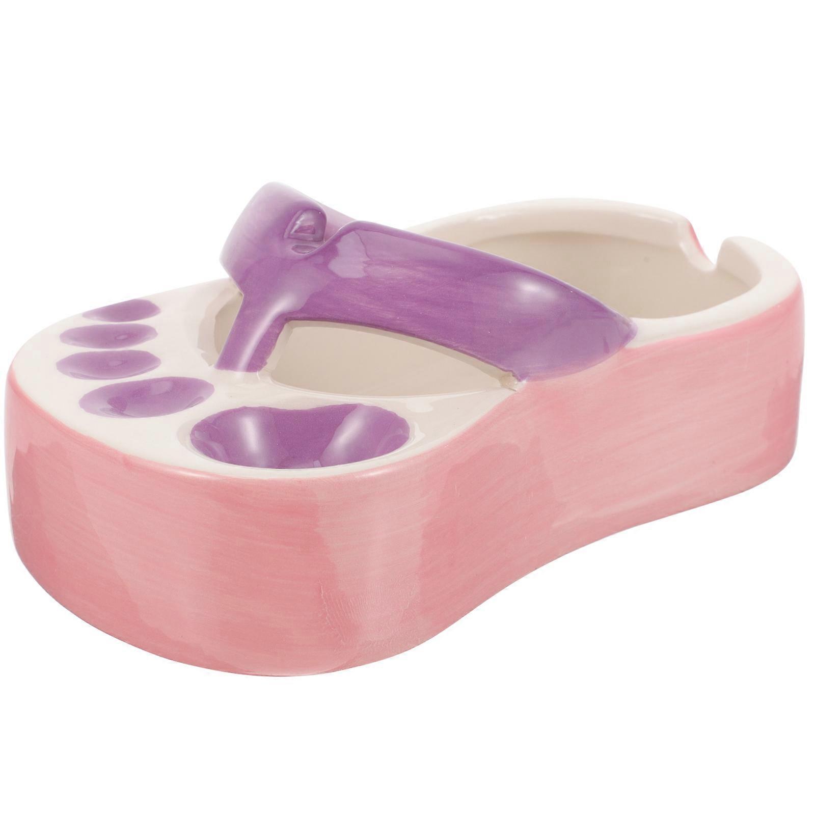 Ceramic Slipper Ashtray for Cigarettes, Compact Indoor Decor, Creative Ash Container for Living Room or Office Use