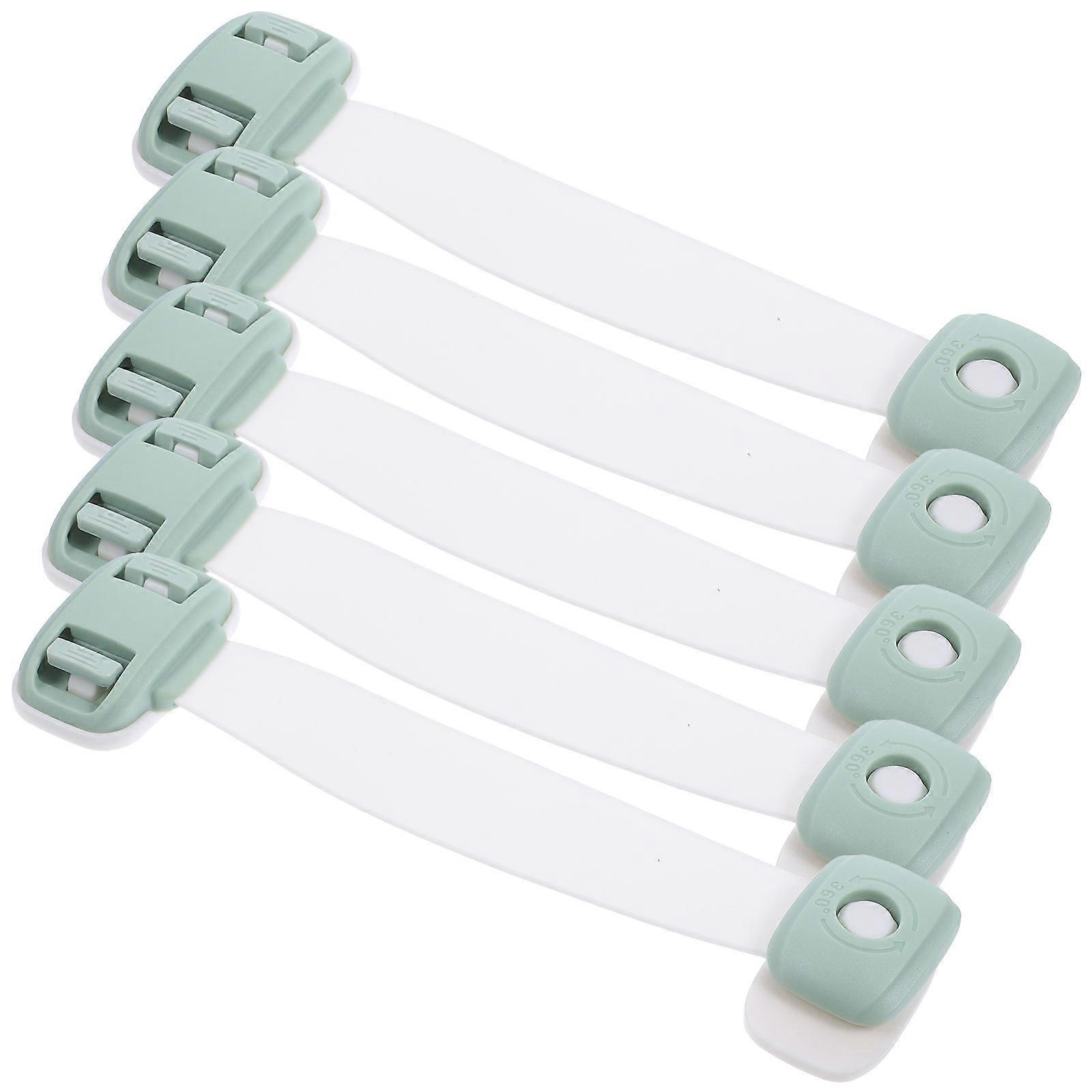 Drawer Lock For Pets 5Pcs Safety Lock For Childproof Purpose Green Color Suitable For Home Use