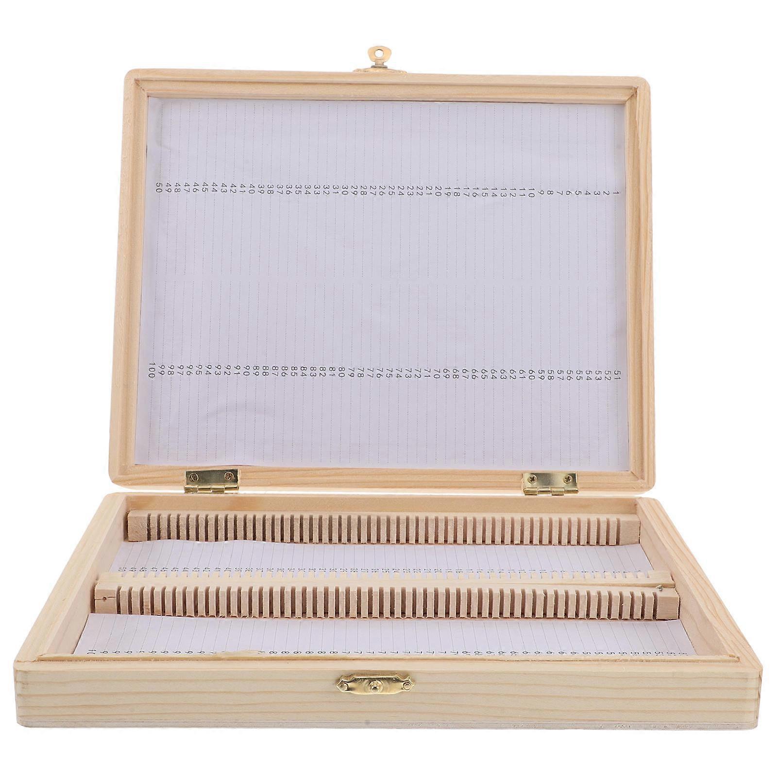 Glass Wooden Microscope Slide Storage for Laboratory Accessories