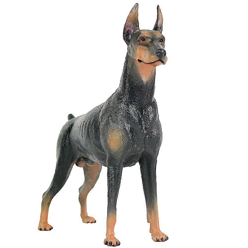 Realistic Doberman Dog Figurine Wild Animal Model for Home Decor Cognitive Development for Dog Lovers