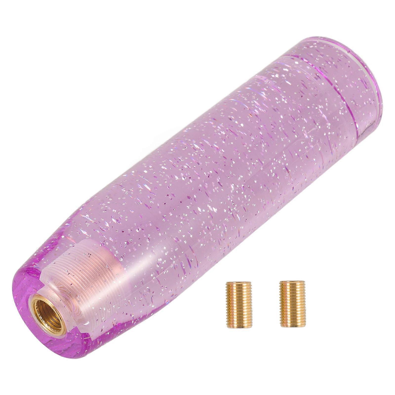 Manual Gear Shift Knob Gear Shifter Stick Handle Purple Acrylic Comfortable Grip 15.00X4.00X4.00cm 1Pcs