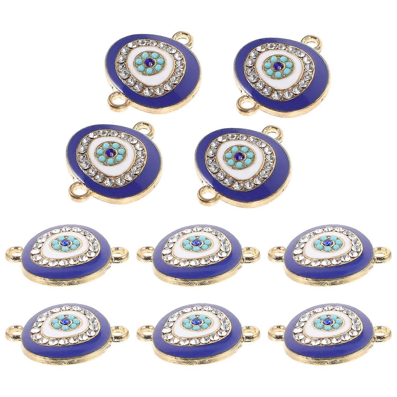 Evil Eye Charms 10Pcs Decorative Jewelry Making Charms for Diy Enthusiasts Multi Metal Pendants Suitable for Various Occasions