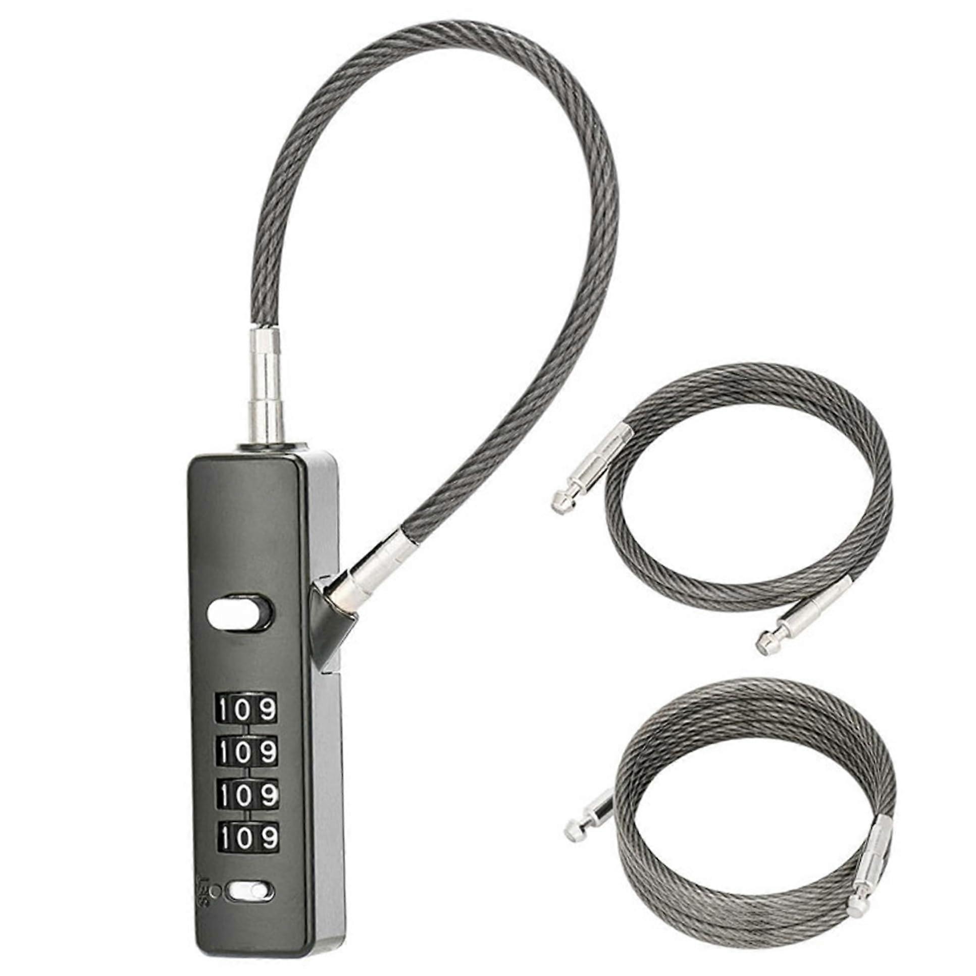 Combination cable lock Roboder zinc alloy, 4digit password for bike scooter