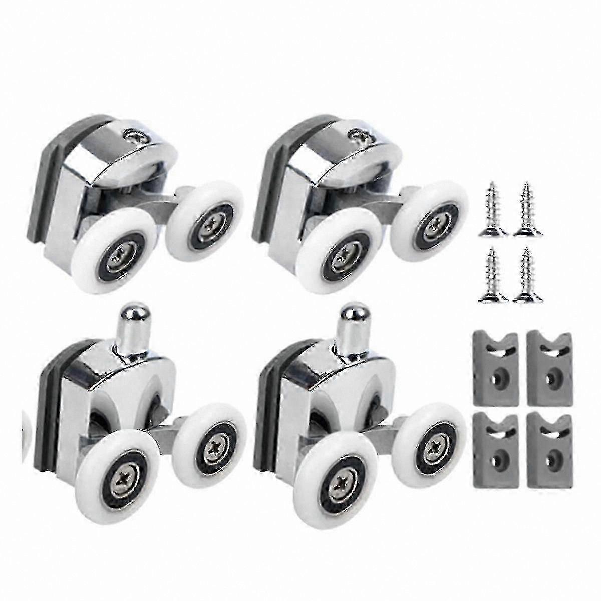 23mm Twin Sliding Rollers for Shower Doors with Anti-Collision Design
