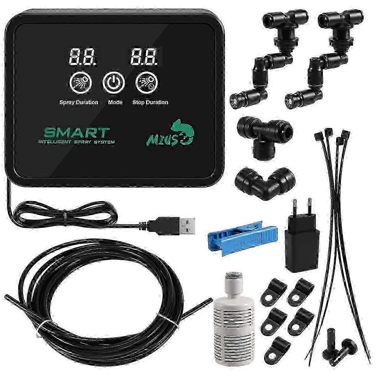 Intelligent Automatic Mist System Set Electronic Timer LCD Screen Sprinkler Controller Terrarium Spraying Kit