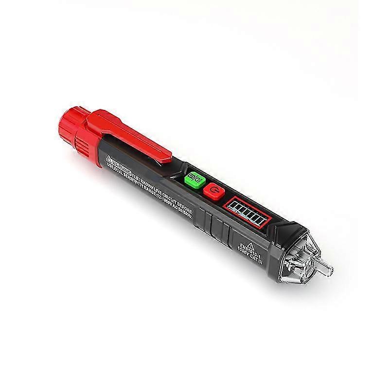 Non-Contact Voltage Detector, Adjustable Sensitivity/LCD Display/LED Flashlight/Dual Range