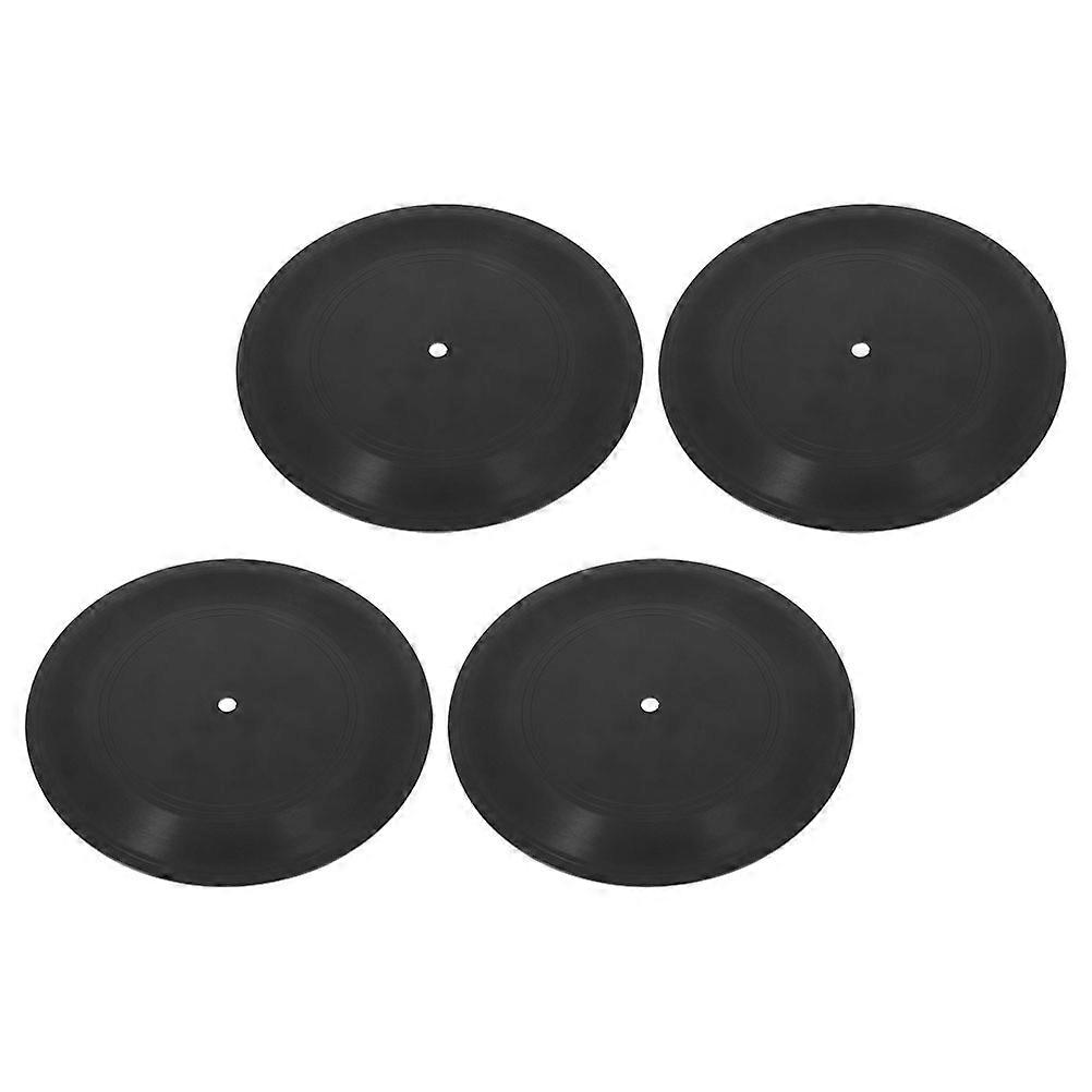 4Pcs Vinyl Records Wall Decor Retro Wall Ornament Decorations For Music Theme Party Home 29.80X29.80X0.10CM