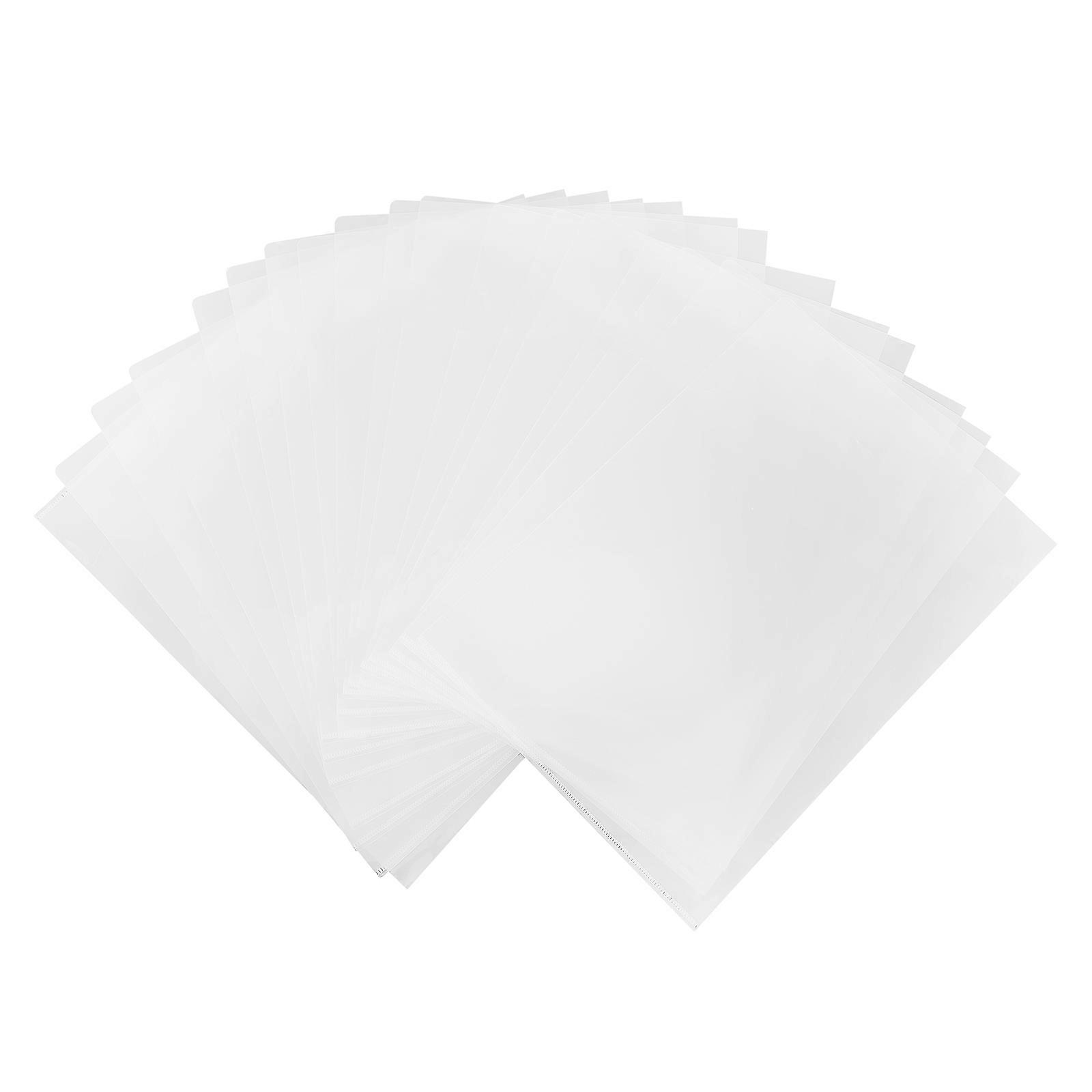 Clear Plastic Folder 30Pcs L Shape Document Folders Perfect For Organizing Paper Files In Office Work Or Academic Settings