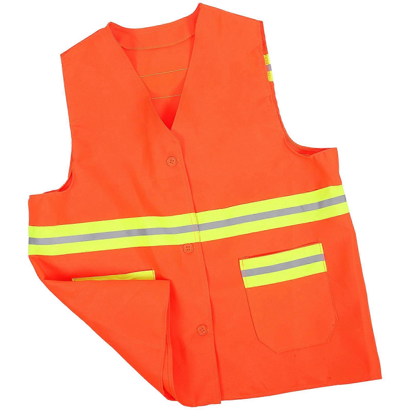 Safety High Visibility Vest Designed For Railway Worker Outdoor Use Reflective Strips 1Pack