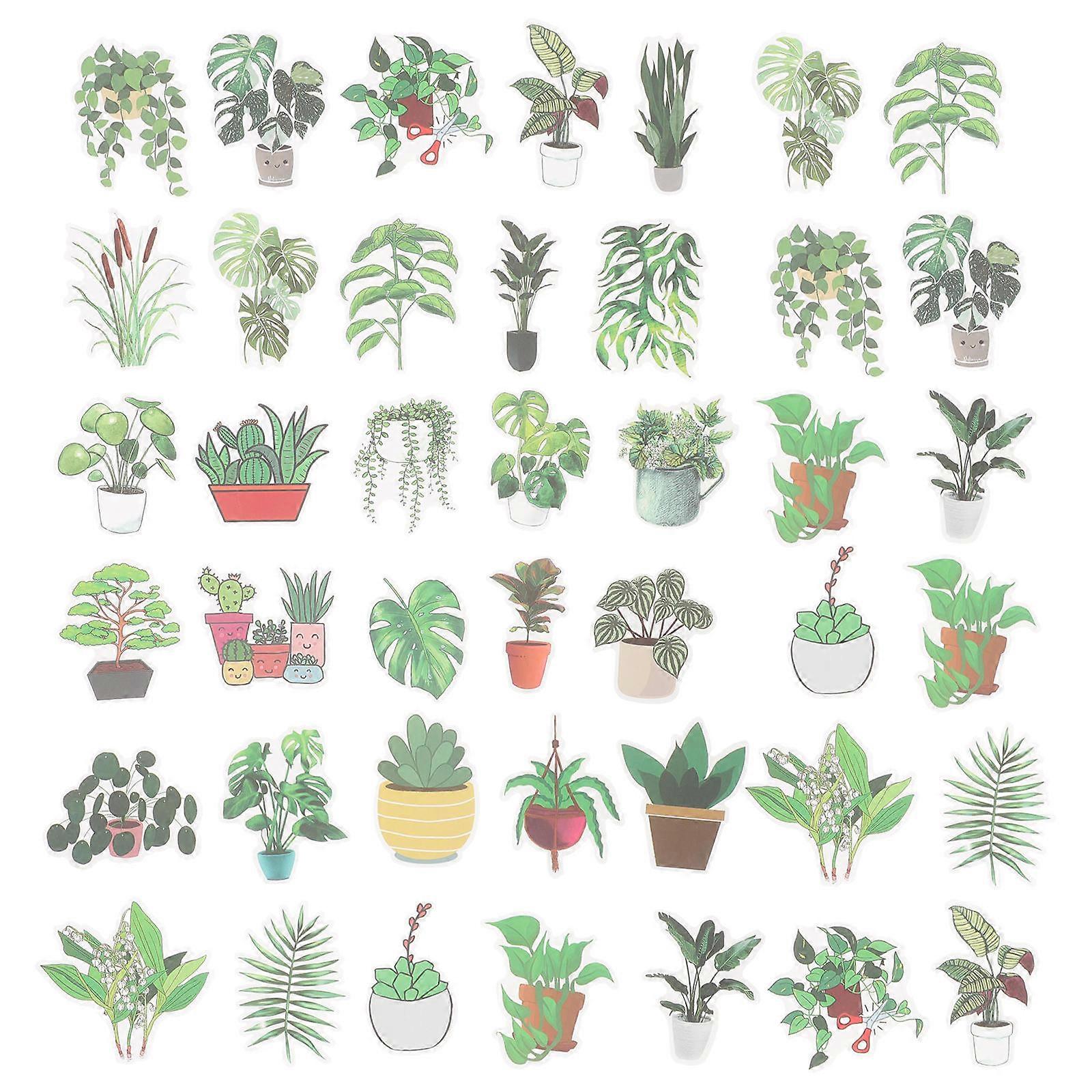 100 Pcs Green Decorative Stickers For Nature Lovers In Waterproof Material Suitable For Gift Giving Occasions