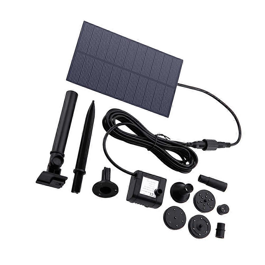 Solar Powered Fountain Pump For Garden Decoration Featuring Black Color And Square Shape 1 Set