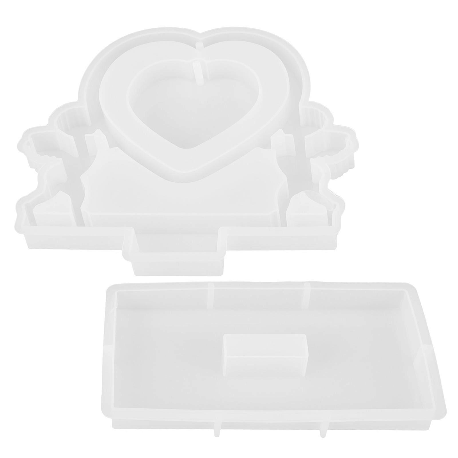 Heart Shape Silicone Mold For Craft Enthusiasts 1 Set Easy To Clean Reusable Moulds Featuring Flexible Design