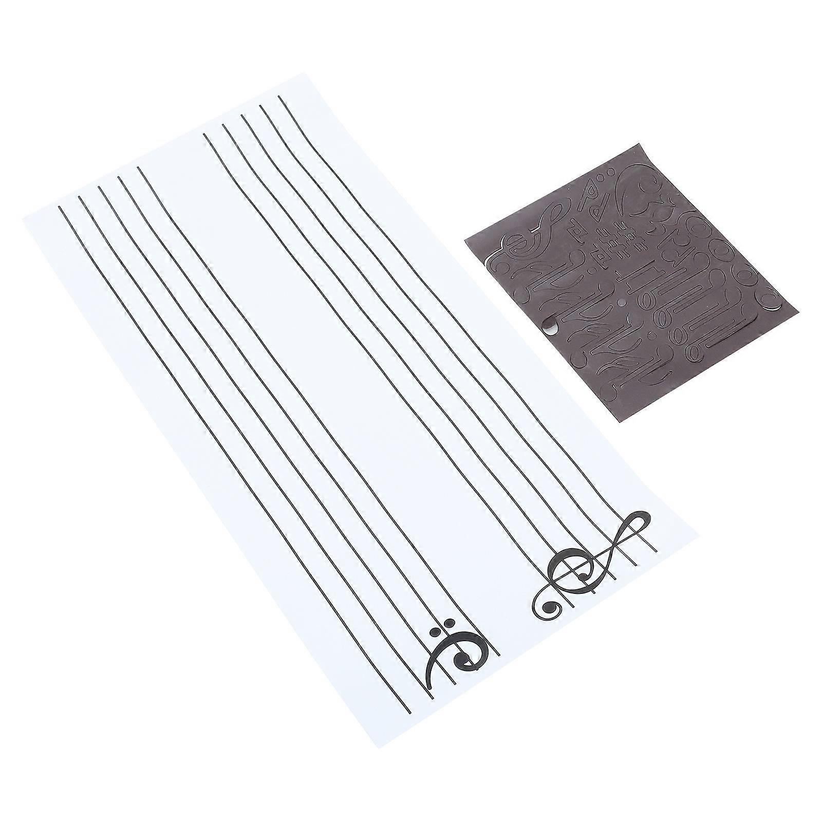 Magnetic Teaching Whiteboard PVC Board Music Note Stickers For Children Music Teachers And Students 60x30cm Practical 1 Set