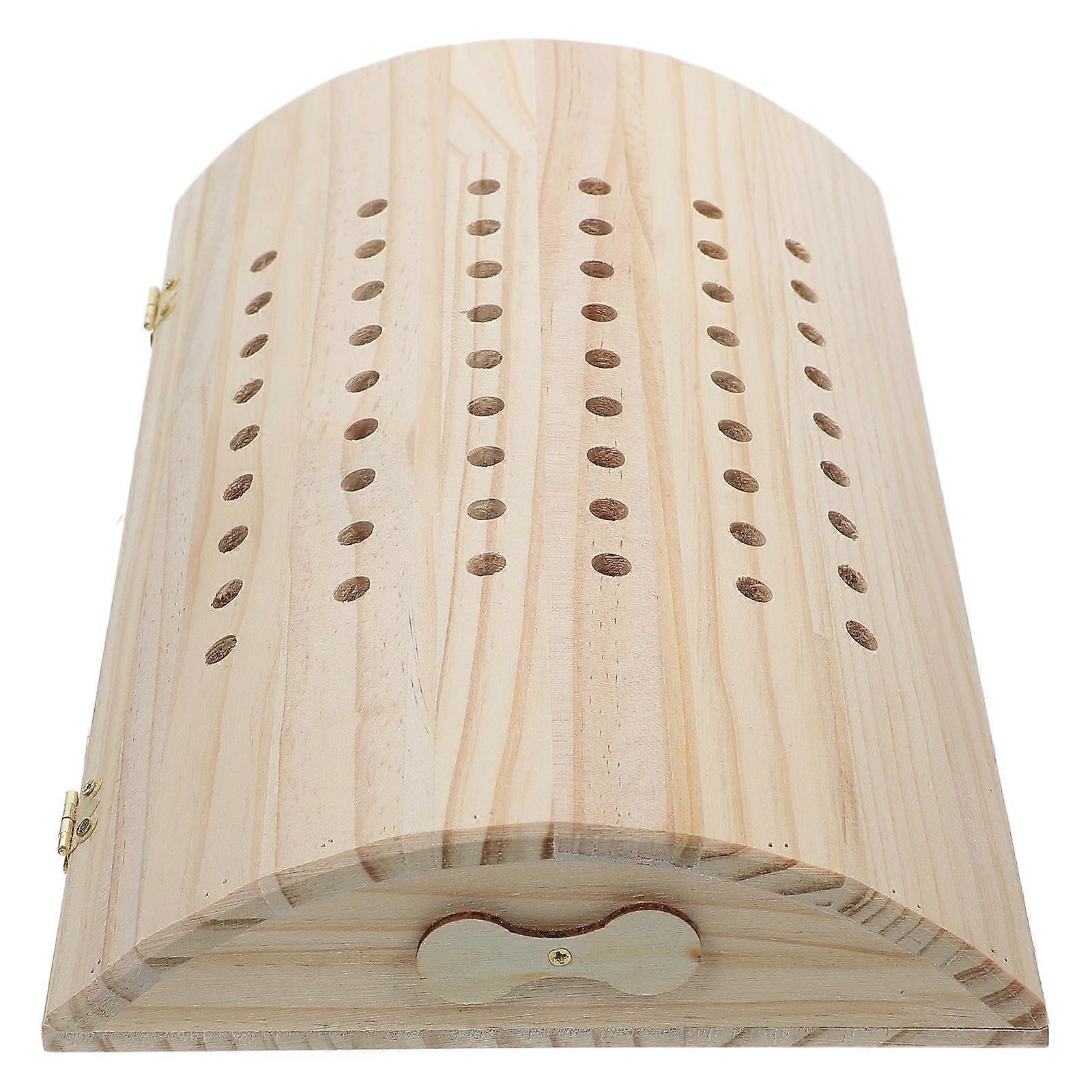 Ergonomic Design Lumbar Pillow Waist For Home Use Multi Color Moxibustion Therapy Wooden Sleeping Pillow 33X19Cm 1Pack