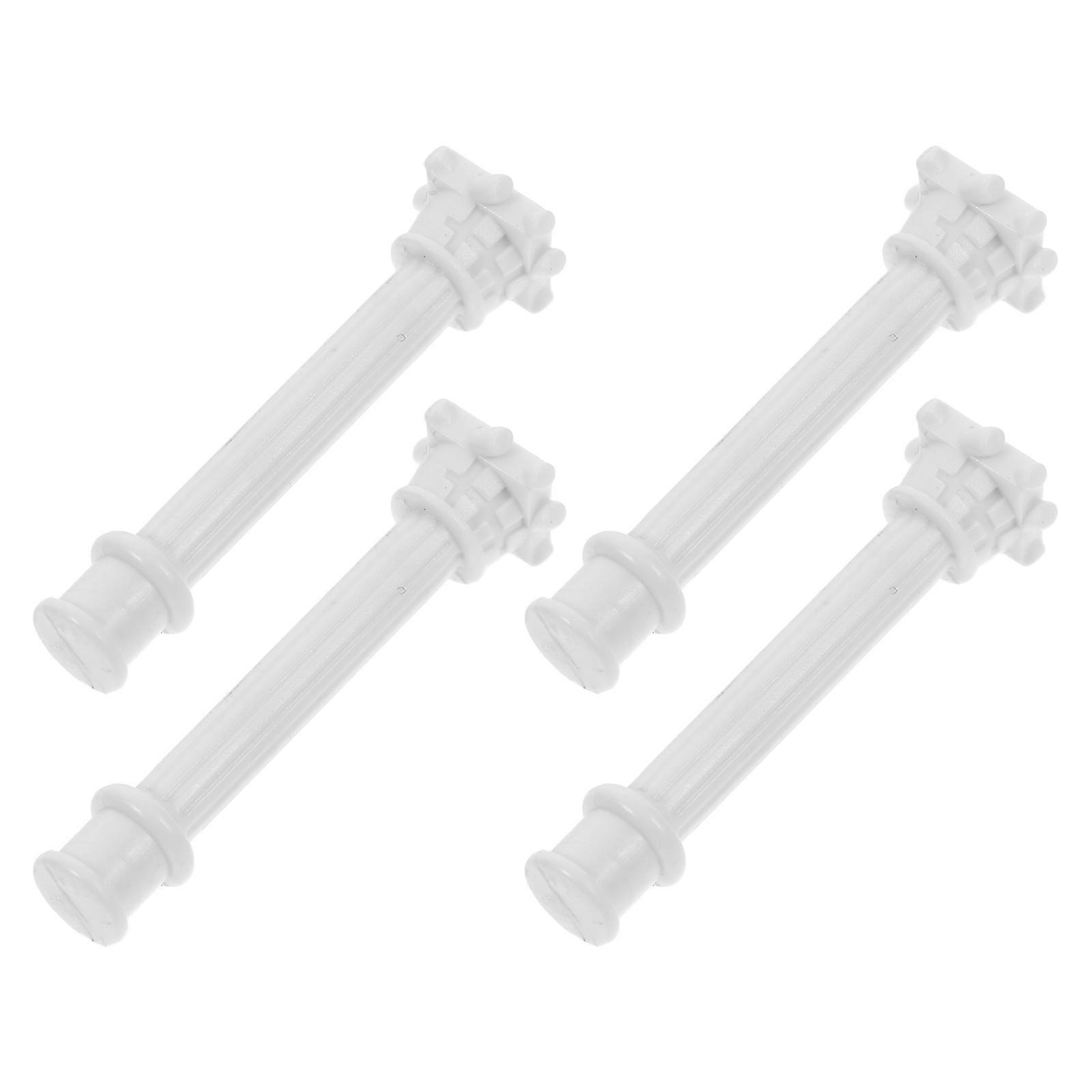 Retro Architectural Roman Column Statue 4Pcs Ideal For Dollhouse Decor And Micro Landscapes Featuring And Robust ABS Material